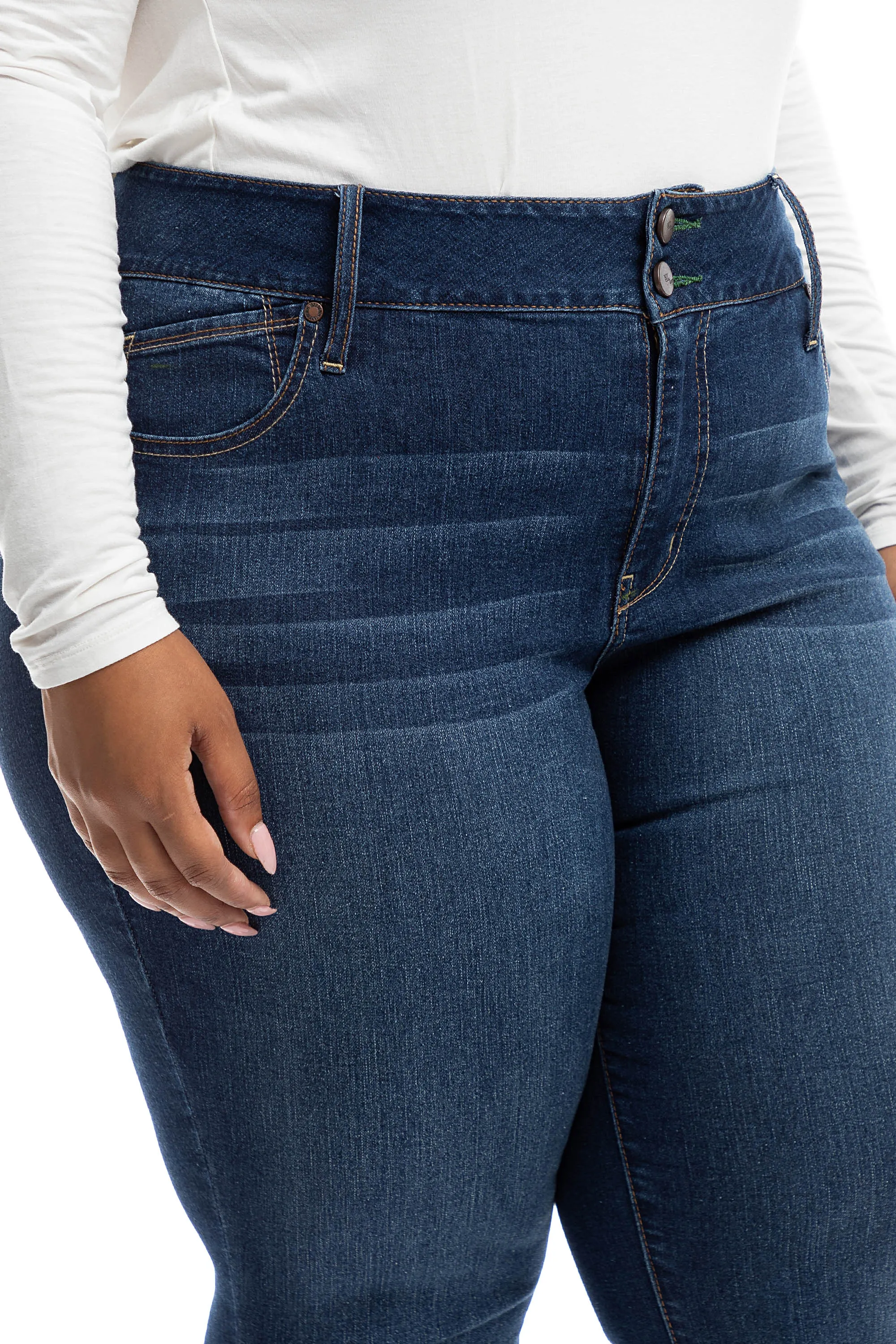 Plus High Rise Eco Ankle Skinny In Ziggy sold by 1822 Denim product image thumbnail 4