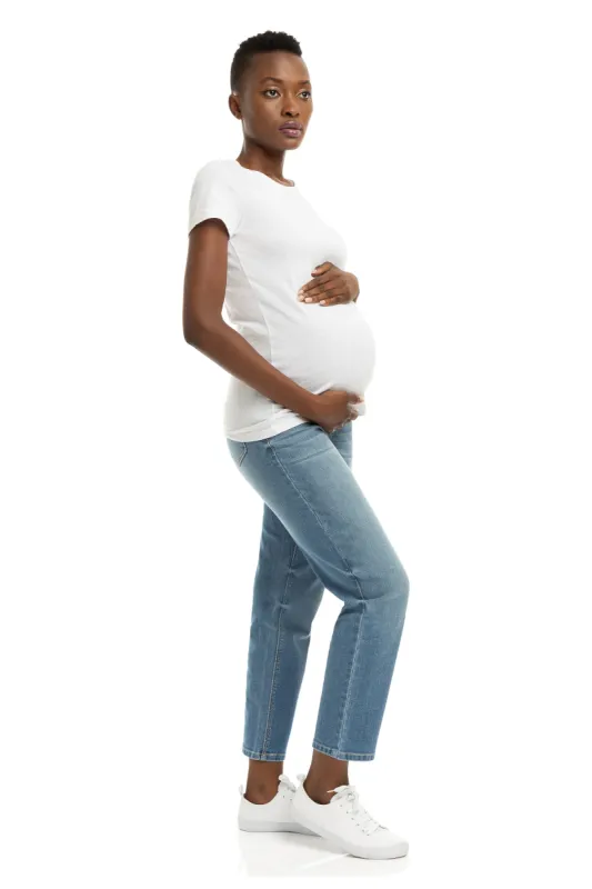 Maternity Eco Straight w/ Bellyband in Kinsley sold by 1822 Denim