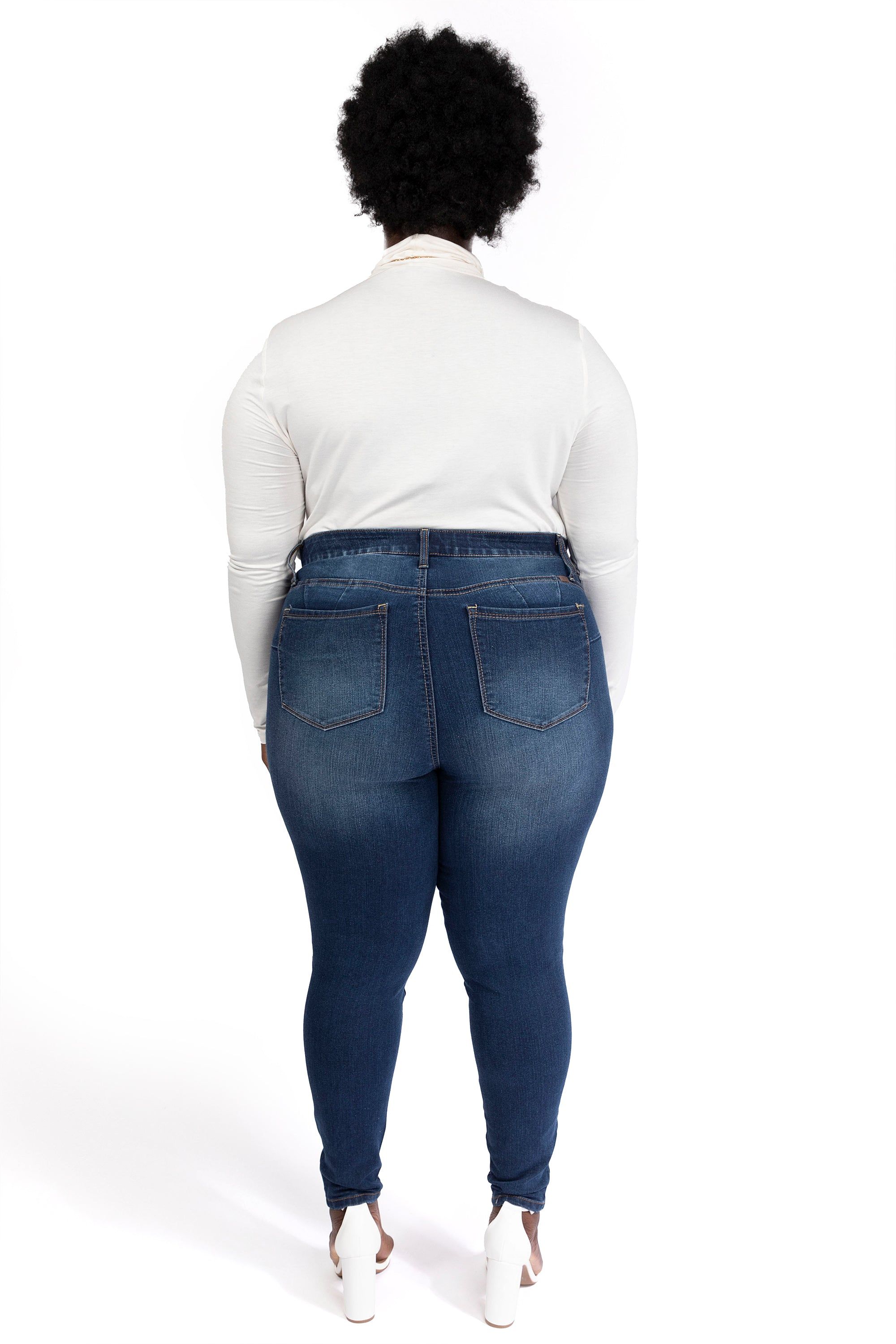 Plus 28" Tummy Control Ankle Skinny In Ziggy sold by 1822 Denim product image thumbnail 3