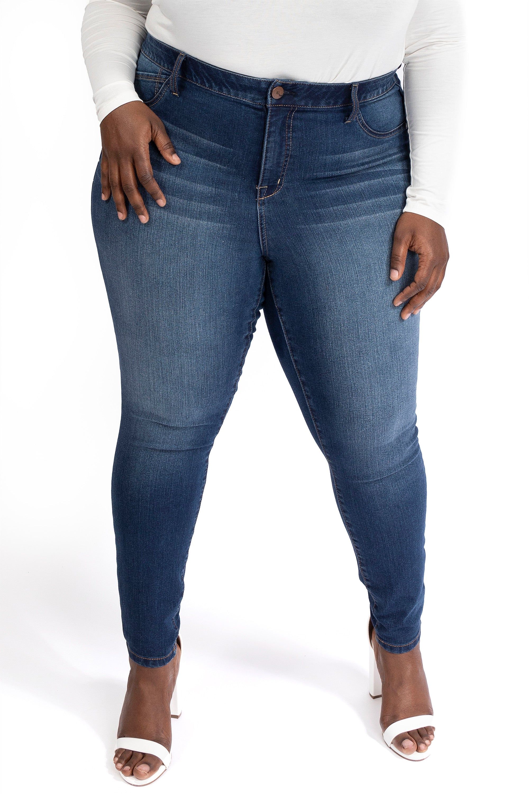 Plus 28" Tummy Control Ankle Skinny In Ziggy sold by 1822 Denim product image thumbnail 5
