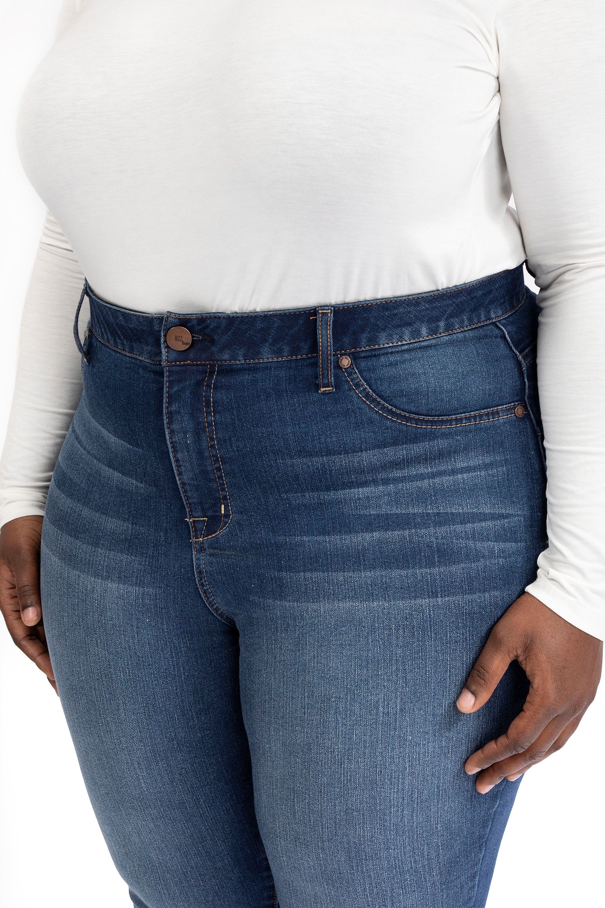 Plus 28" Tummy Control Ankle Skinny In Ziggy sold by 1822 Denim product image thumbnail 6