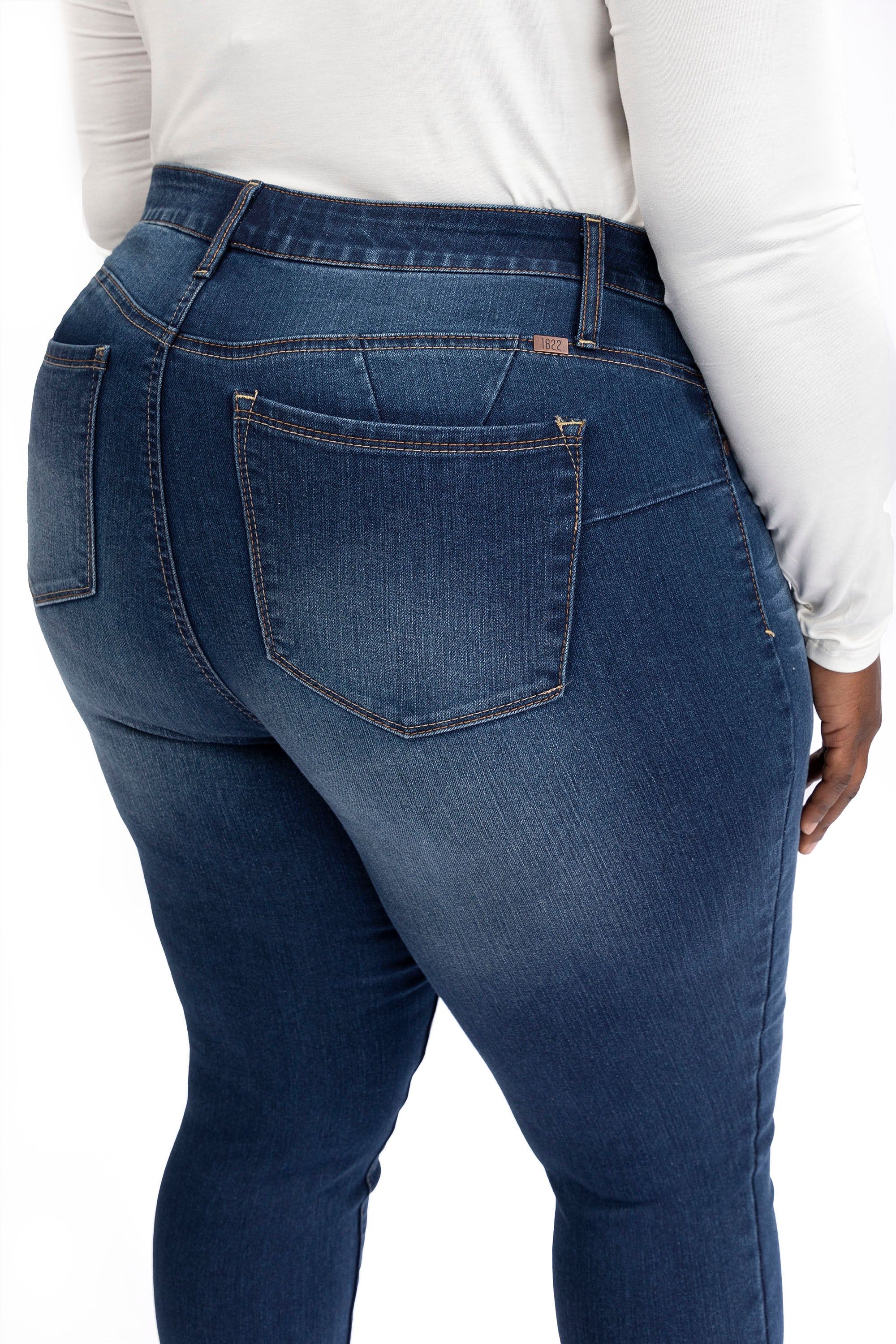 Plus 28" Tummy Control Ankle Skinny In Ziggy sold by 1822 Denim product image thumbnail 7