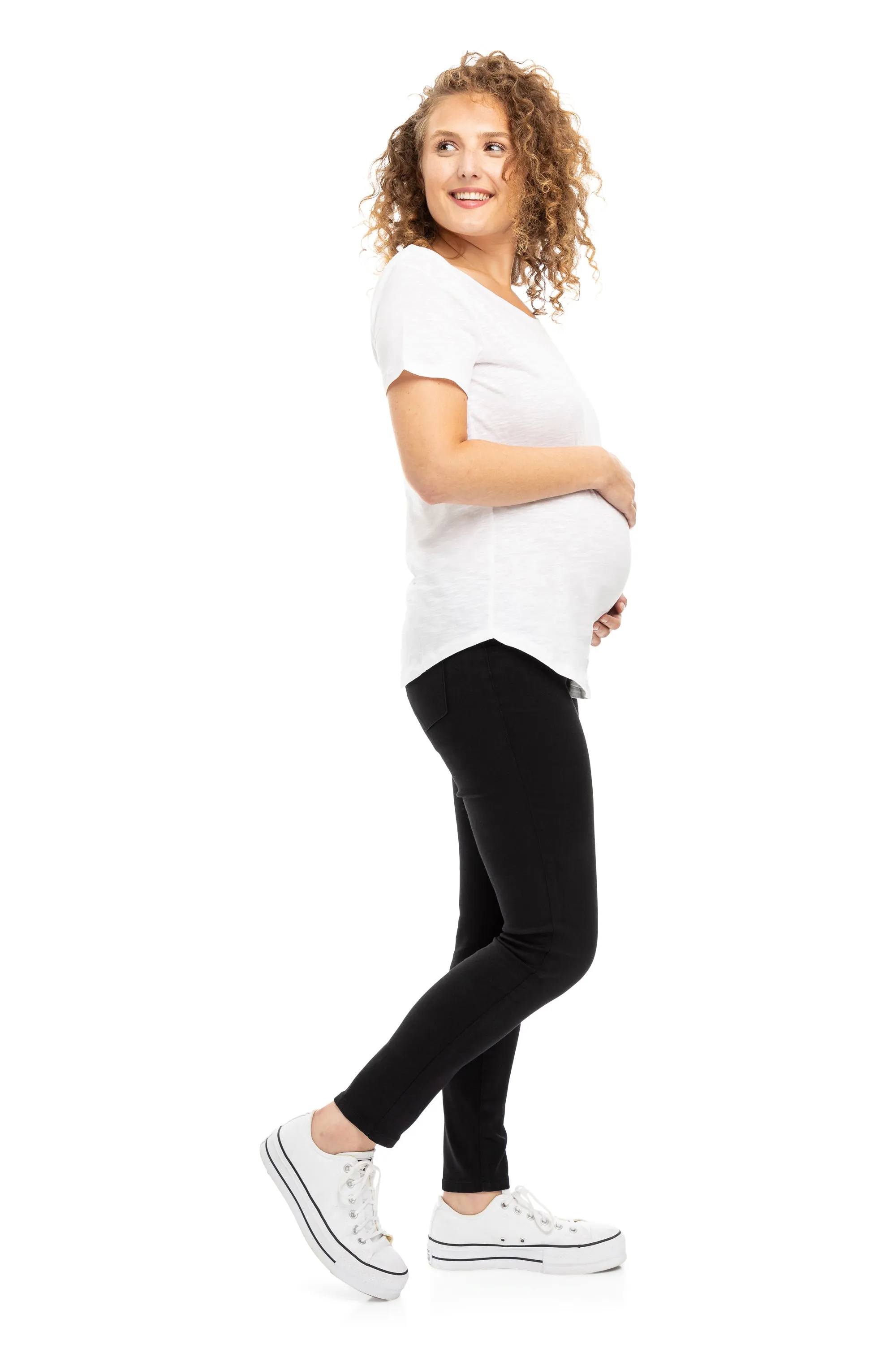 Maternity Madison Better Butter Skinny w/ Bellyband in Black sold by 1822 Denim product image thumbnail 2