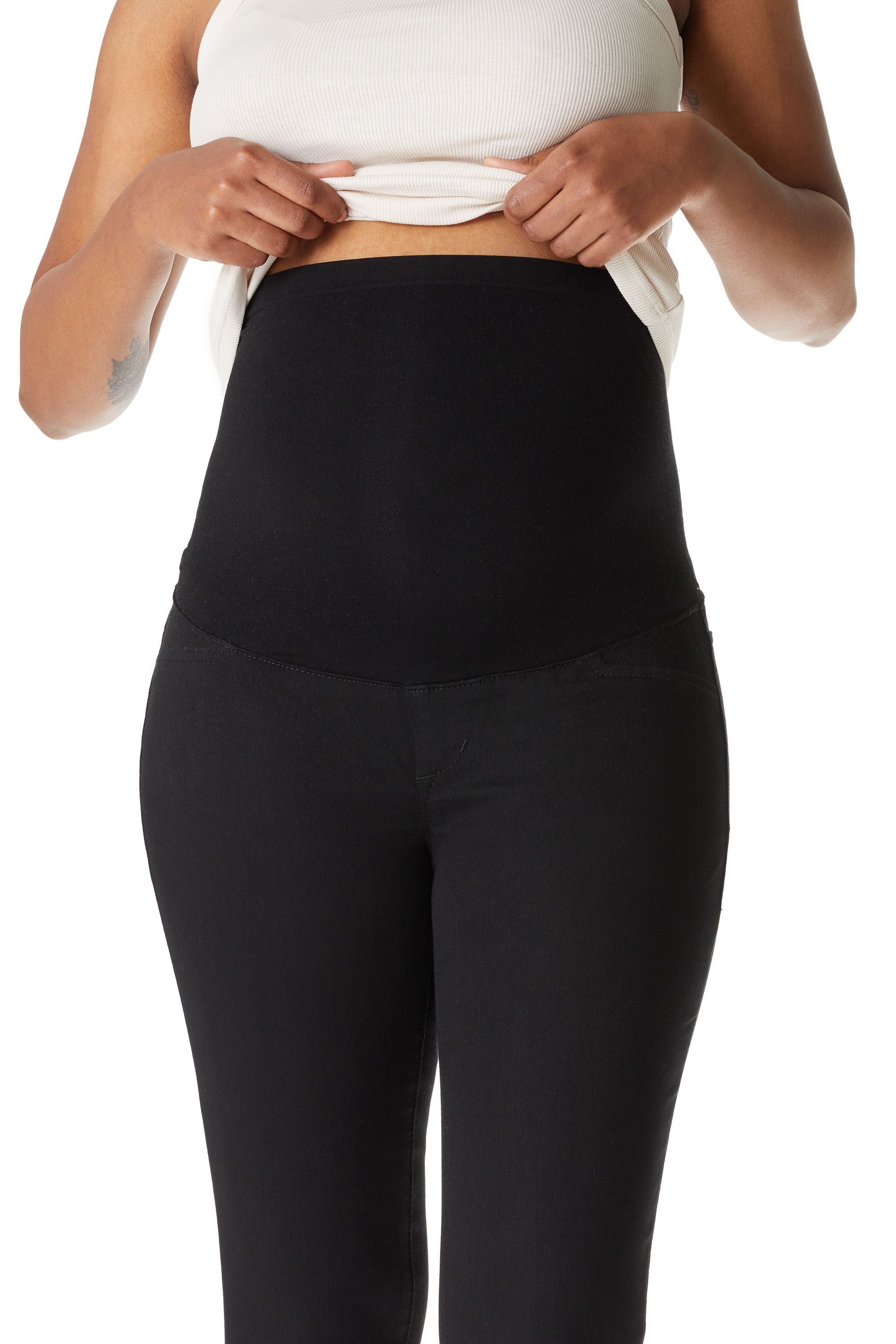 Maternity 28" Better Butter Madison Ankle Skinny with Bellyband in Black sold by 1822 Denim product image thumbnail 3