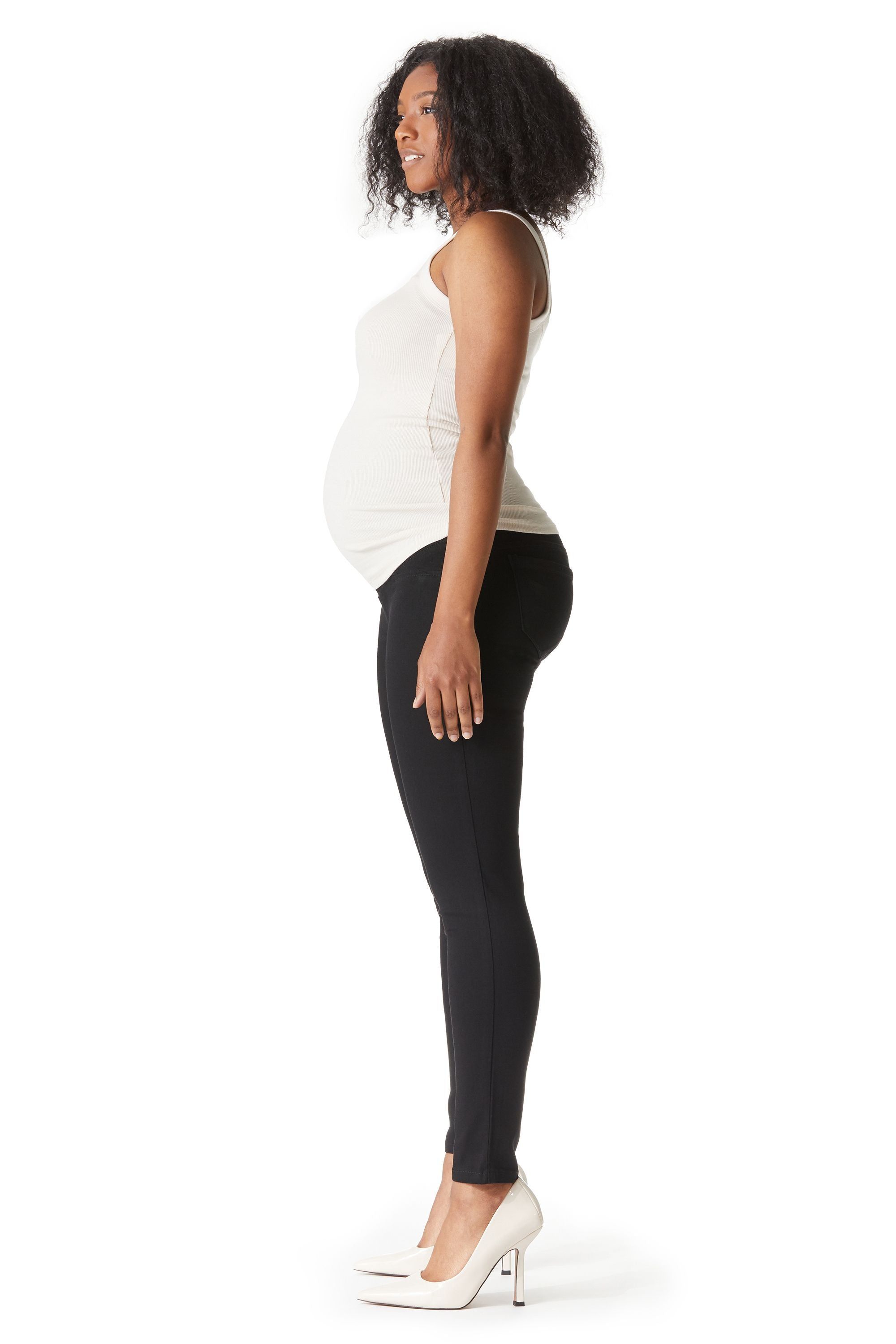 Maternity 28" Better Butter Madison Ankle Skinny with Bellyband in Black sold by 1822 Denim product image thumbnail 6