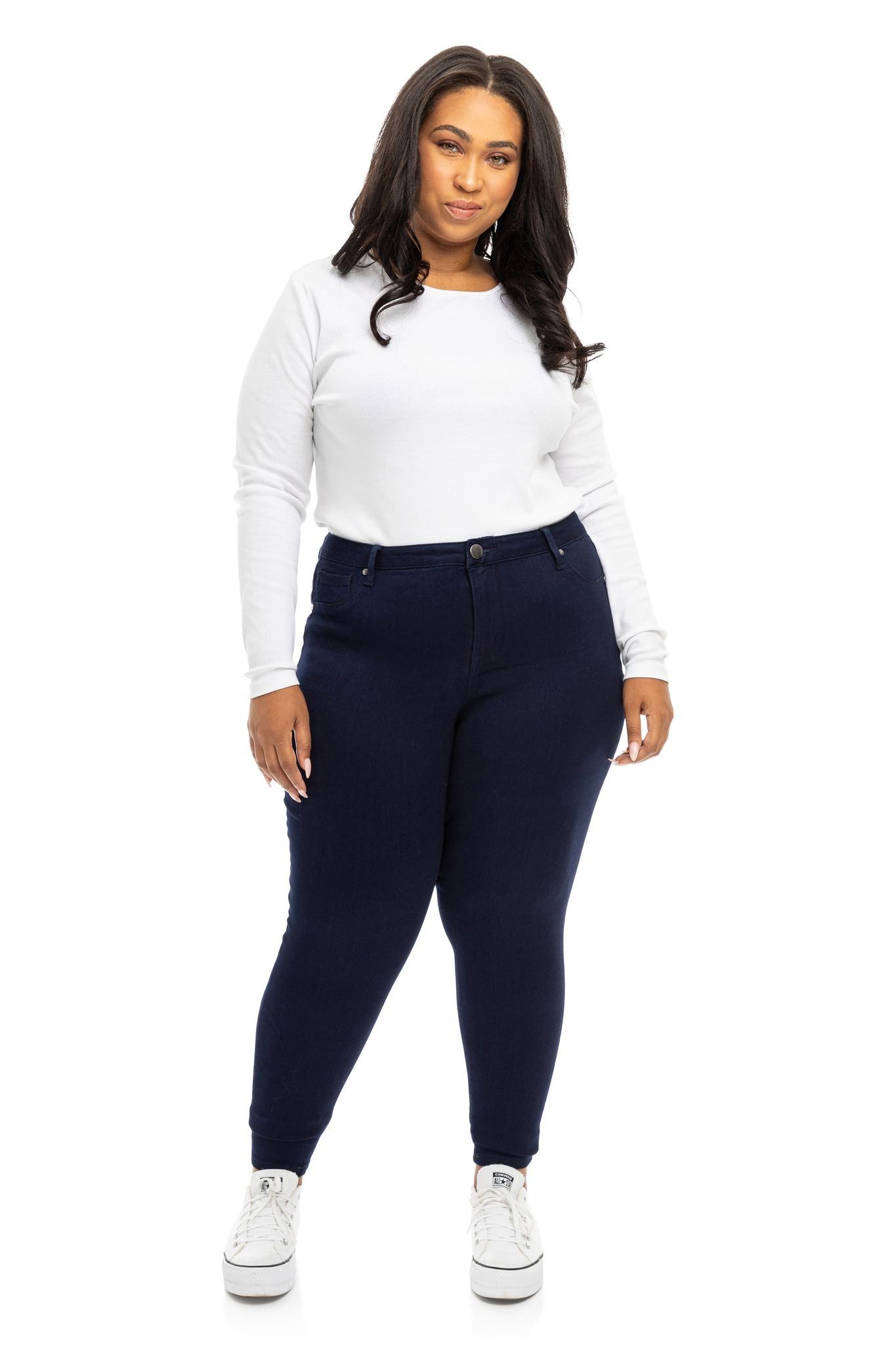 Plus 30" High-Rise Butter Ankle Skinny In Wynter Rinse sold by 1822 Denim