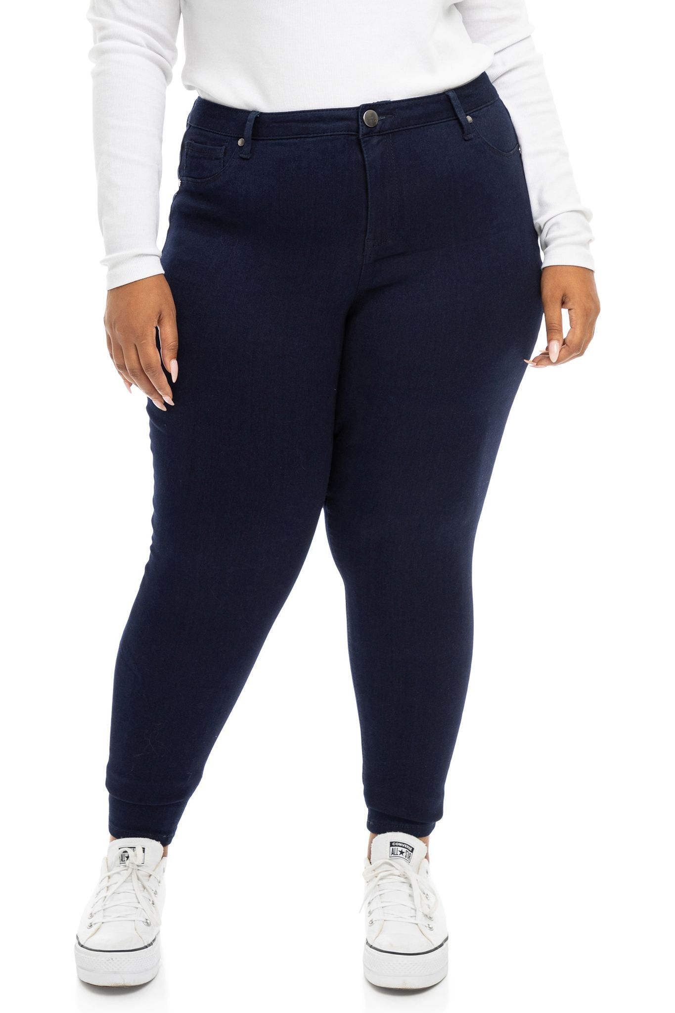 Plus 30" High-Rise Butter Ankle Skinny In Wynter Rinse sold by 1822 Denim product image thumbnail 4