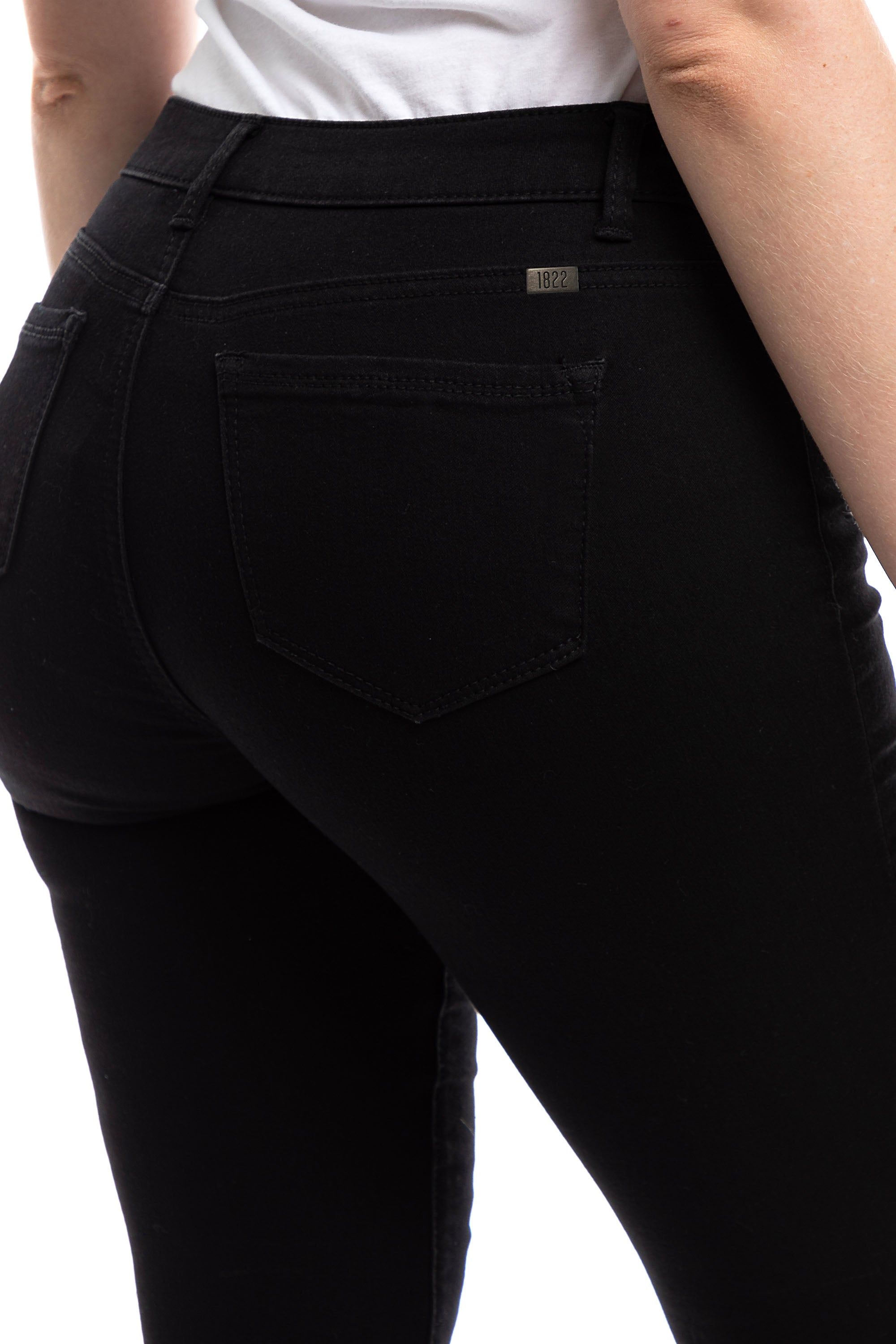 Classic 28" Mid-Rise Re:Denim Ankle Skinny In Black sold by 1822 Denim product image thumbnail 4