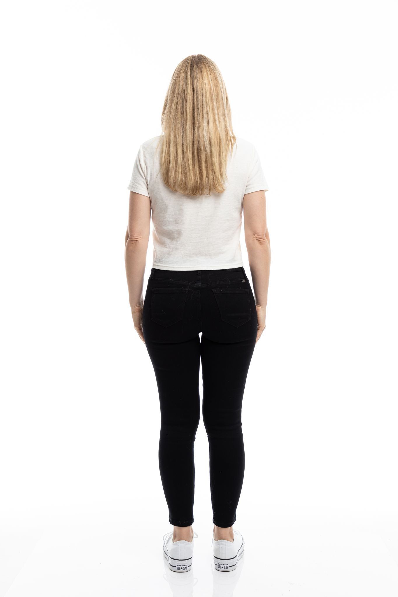 Petite 26" High-Rise Butter Ankle Skinny In Wynter Black sold by 1822 Denim product image thumbnail 2