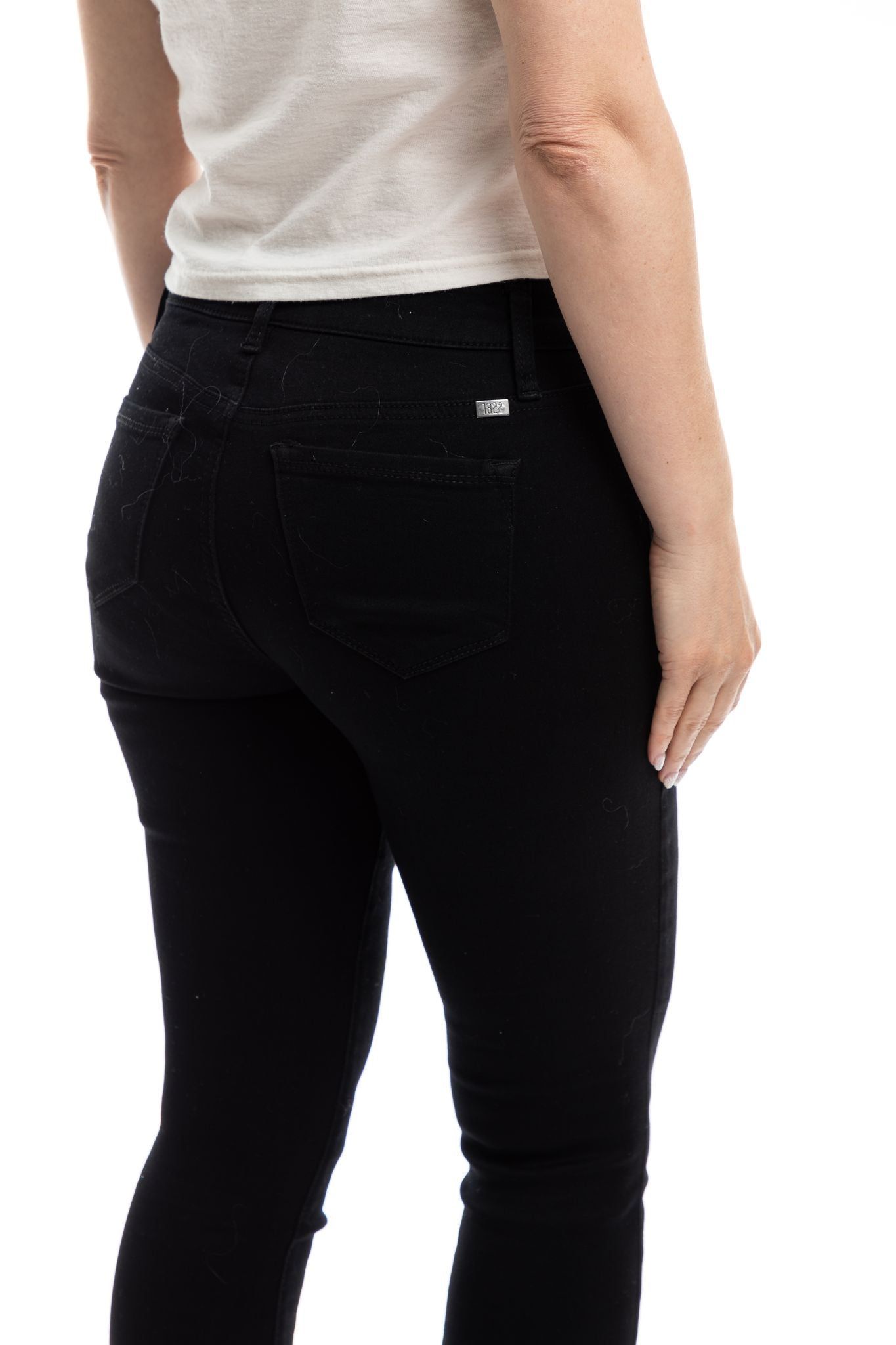 Petite 26" High-Rise Butter Ankle Skinny In Wynter Black sold by 1822 Denim product image thumbnail 5