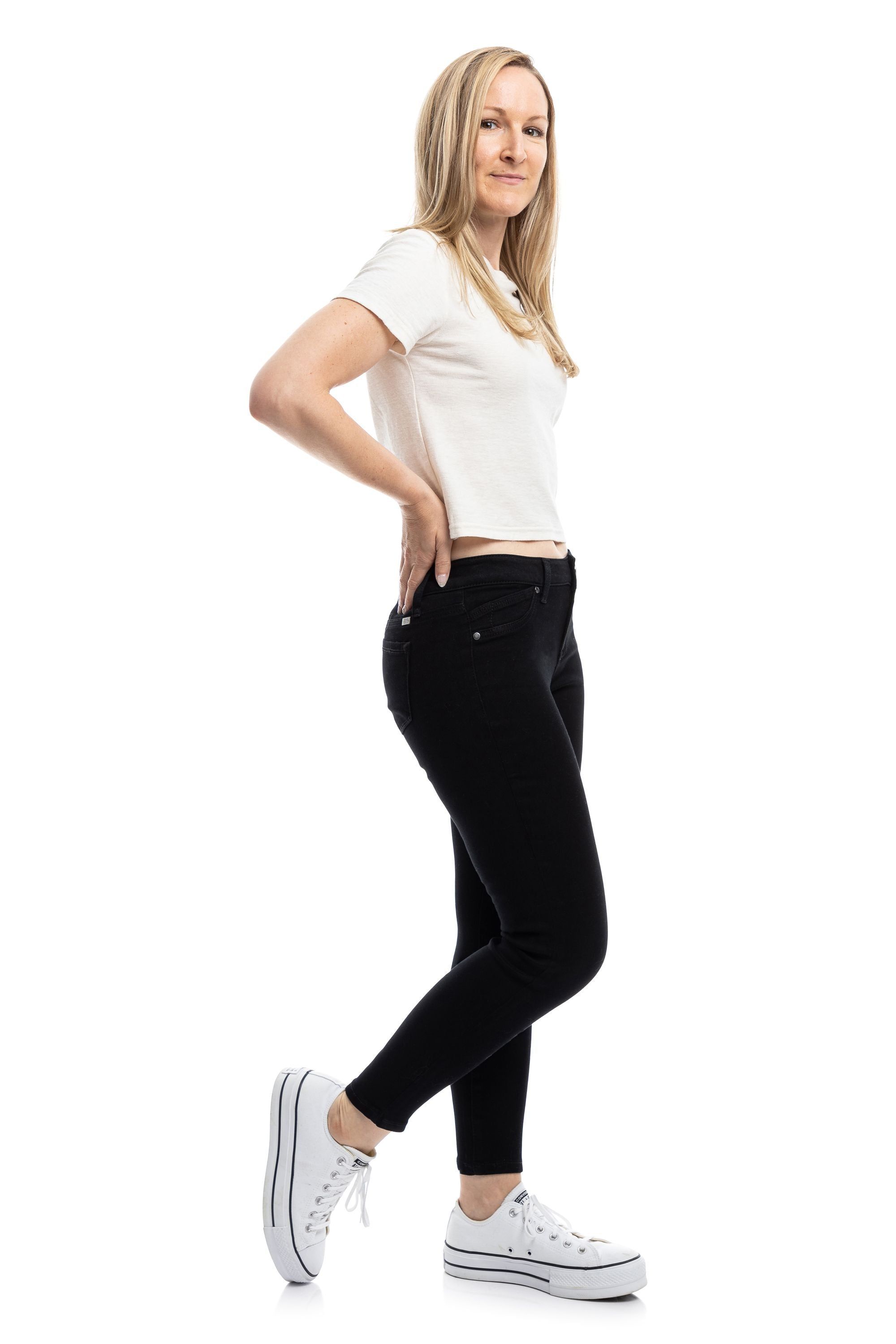 Petite 26" High-Rise Butter Ankle Skinny In Wynter Black sold by 1822 Denim product image thumbnail 12