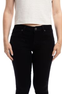 Petite 26" High-Rise Butter Ankle Skinny In Wynter Black sold by 1822 Denim