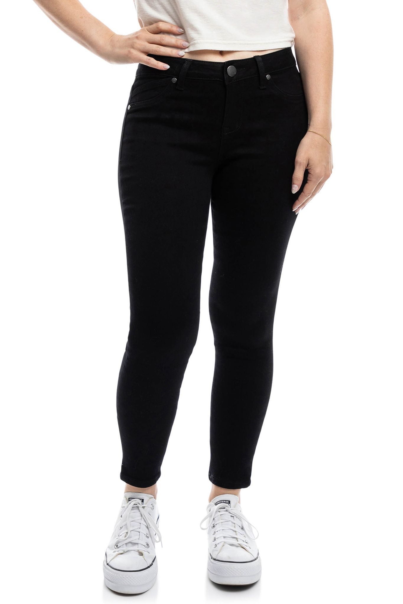 Petite 26" High-Rise Butter Ankle Skinny In Wynter Black sold by 1822 Denim product image thumbnail 10