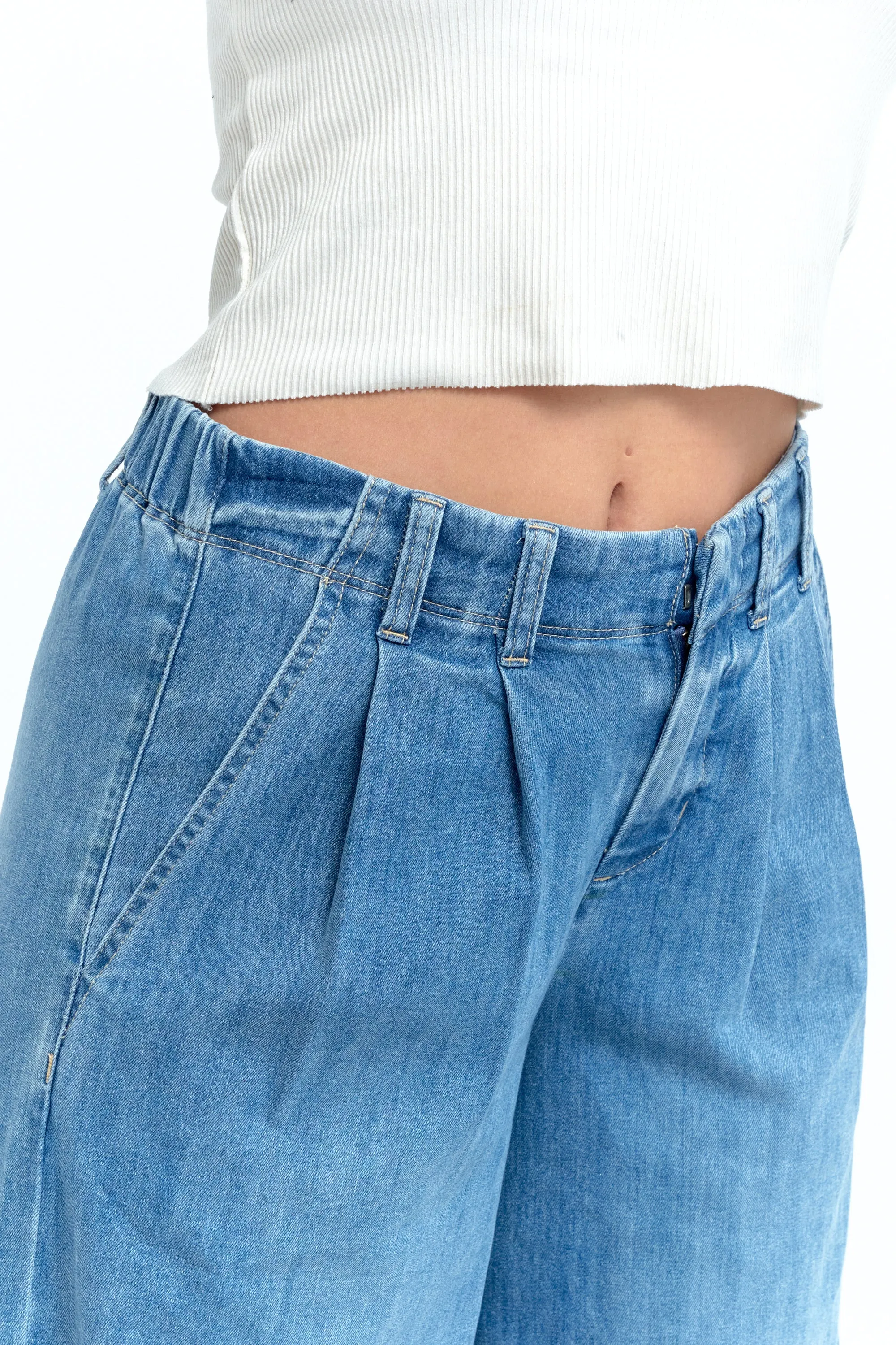 Chambray Wide Leg in Tilt sold by 1822 Denim product image thumbnail 4