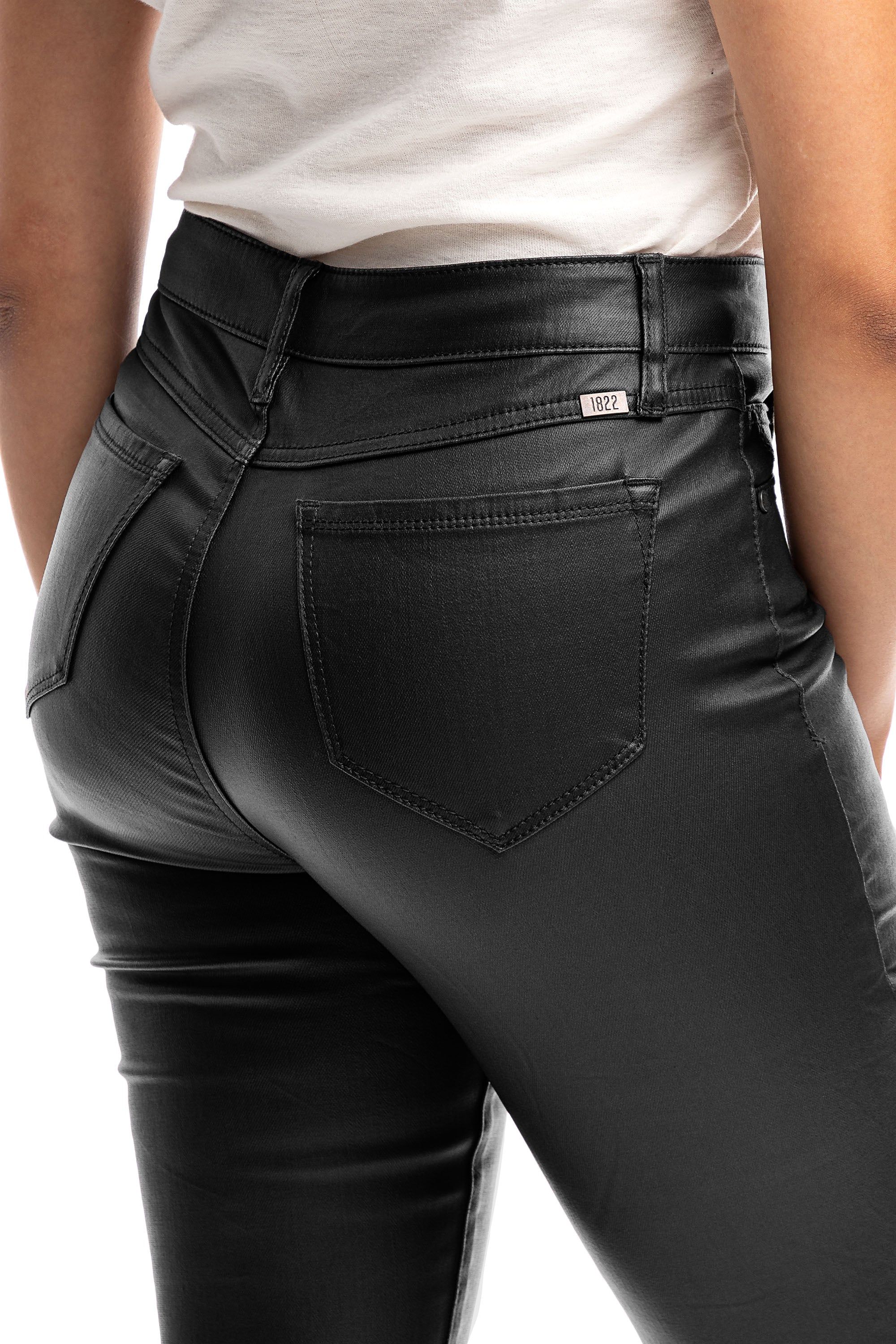 Coated Skinny Jeans in Black sold by 1822 Denim product image thumbnail 6