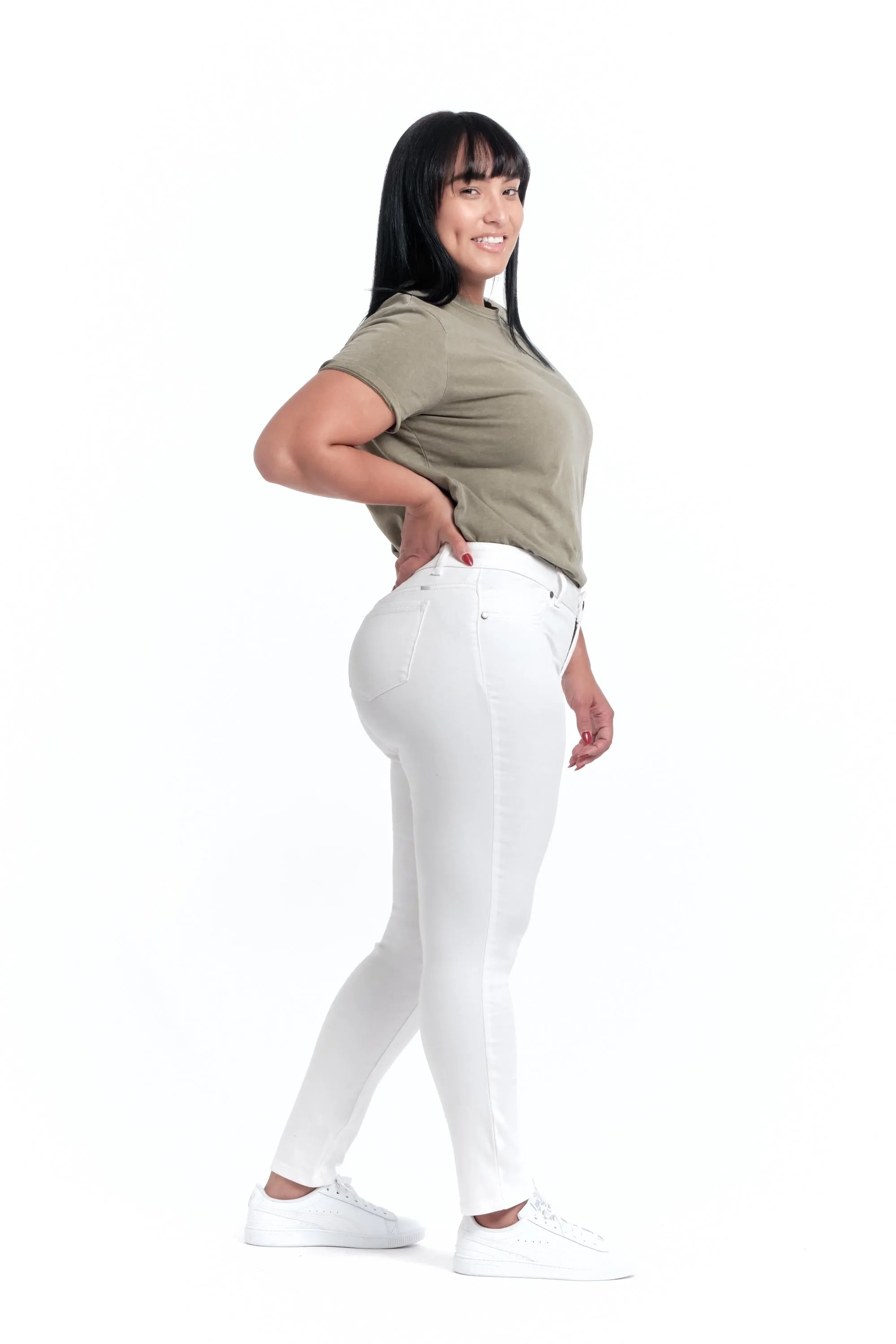 Curvy Butter Ankle Skinny in White sold by 1822 Denim product image thumbnail 2