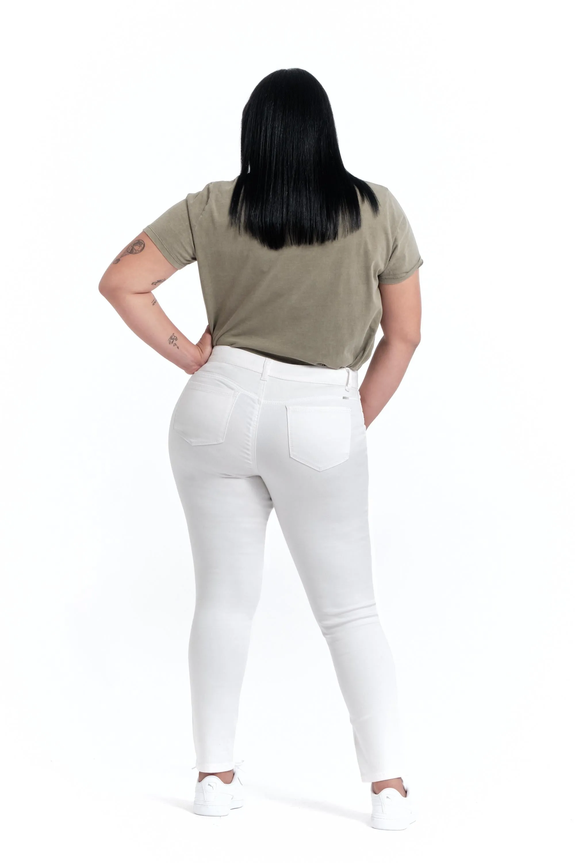 Curvy Butter Ankle Skinny in White sold by 1822 Denim product image thumbnail 3