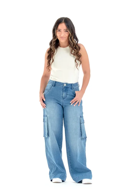 Petite Re:Denim Wide Leg in Zayden sold by 1822 Denim