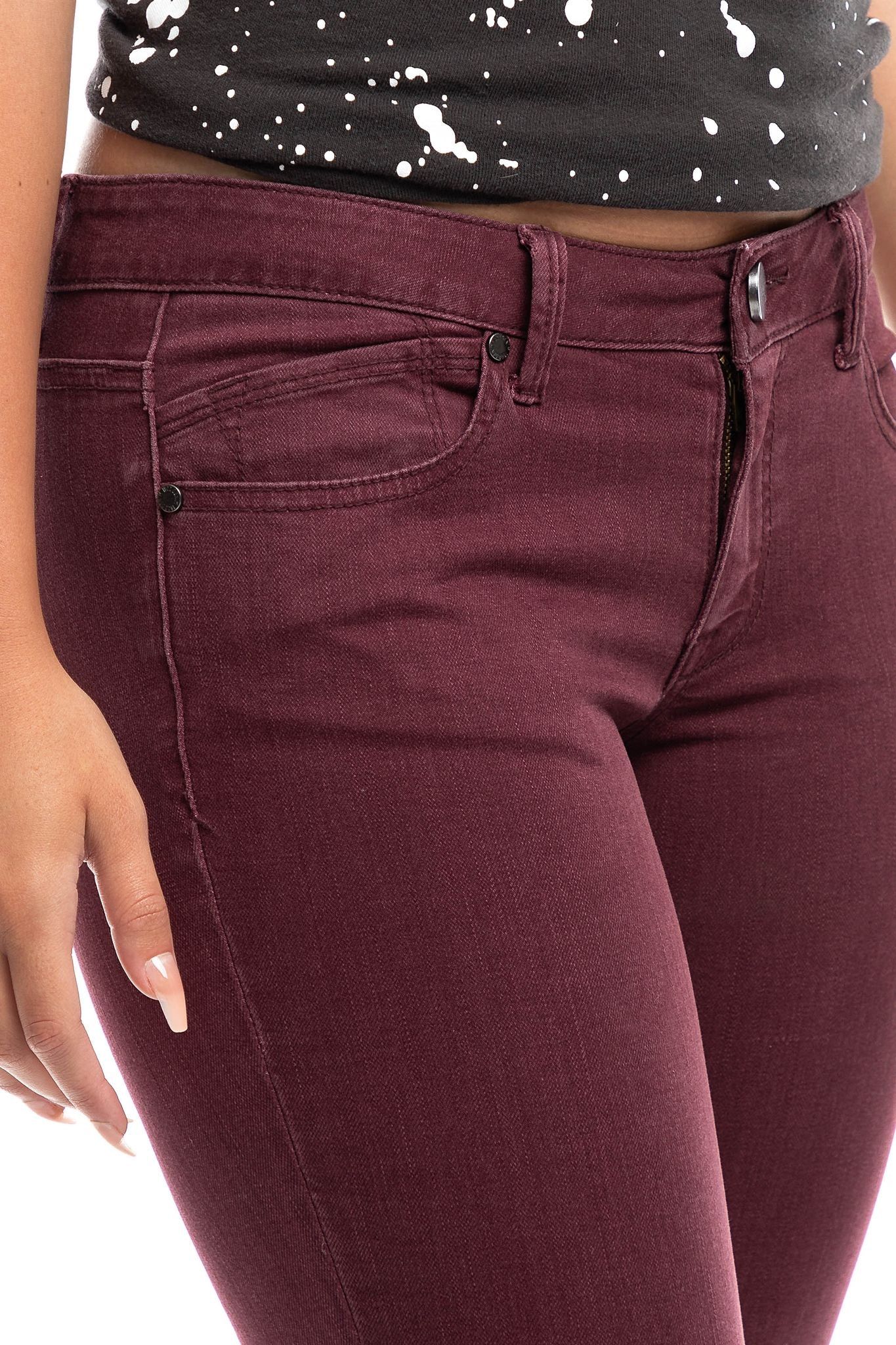 Raw Hem Ankle Skinny in Rumba Red sold by 1822 Denim product image thumbnail 4