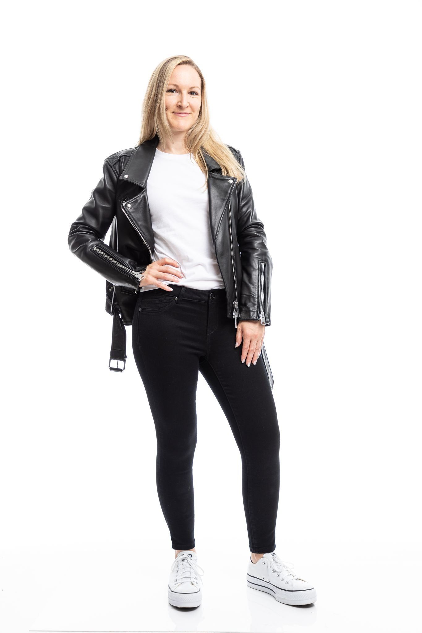 Petite Butter Skinny In Wynter Black sold by 1822 Denim