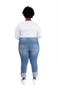 Plus 25" High-Rise Re:Denim Distressed Taylor Skinny In Carla sold by 1822 Denim