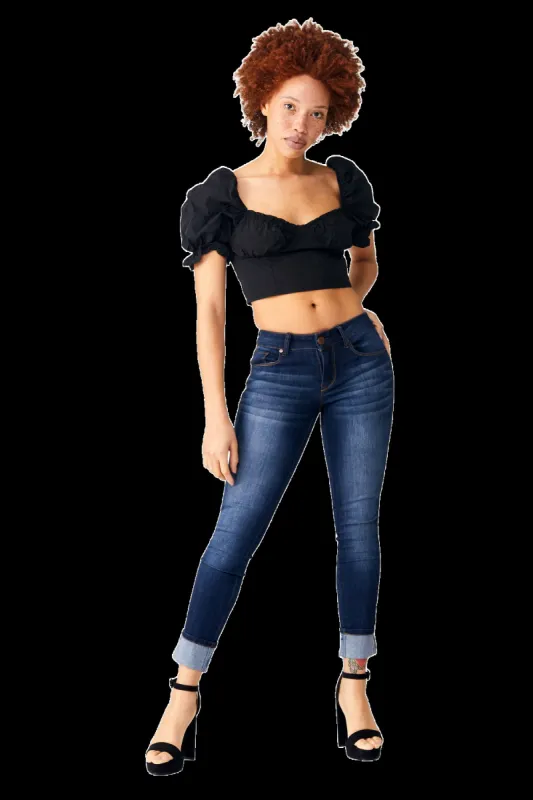 Vintage Berlin Girlfriend Cuff Skinny In Lennox sold by 1822 Denim