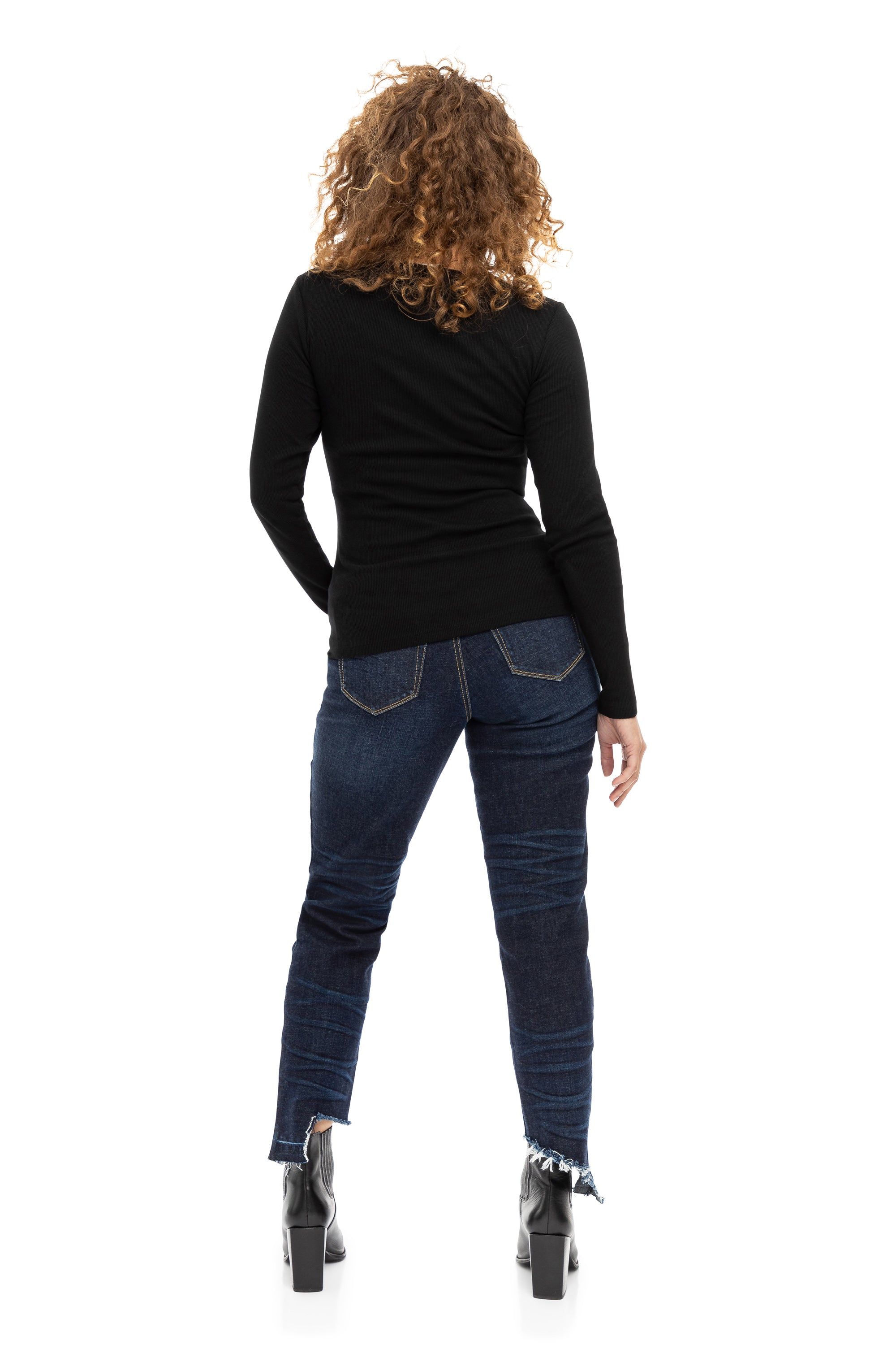 Maternity Girlfriend Jean w/ Bellyband in Bailey sold by 1822 Denim product image thumbnail 4
