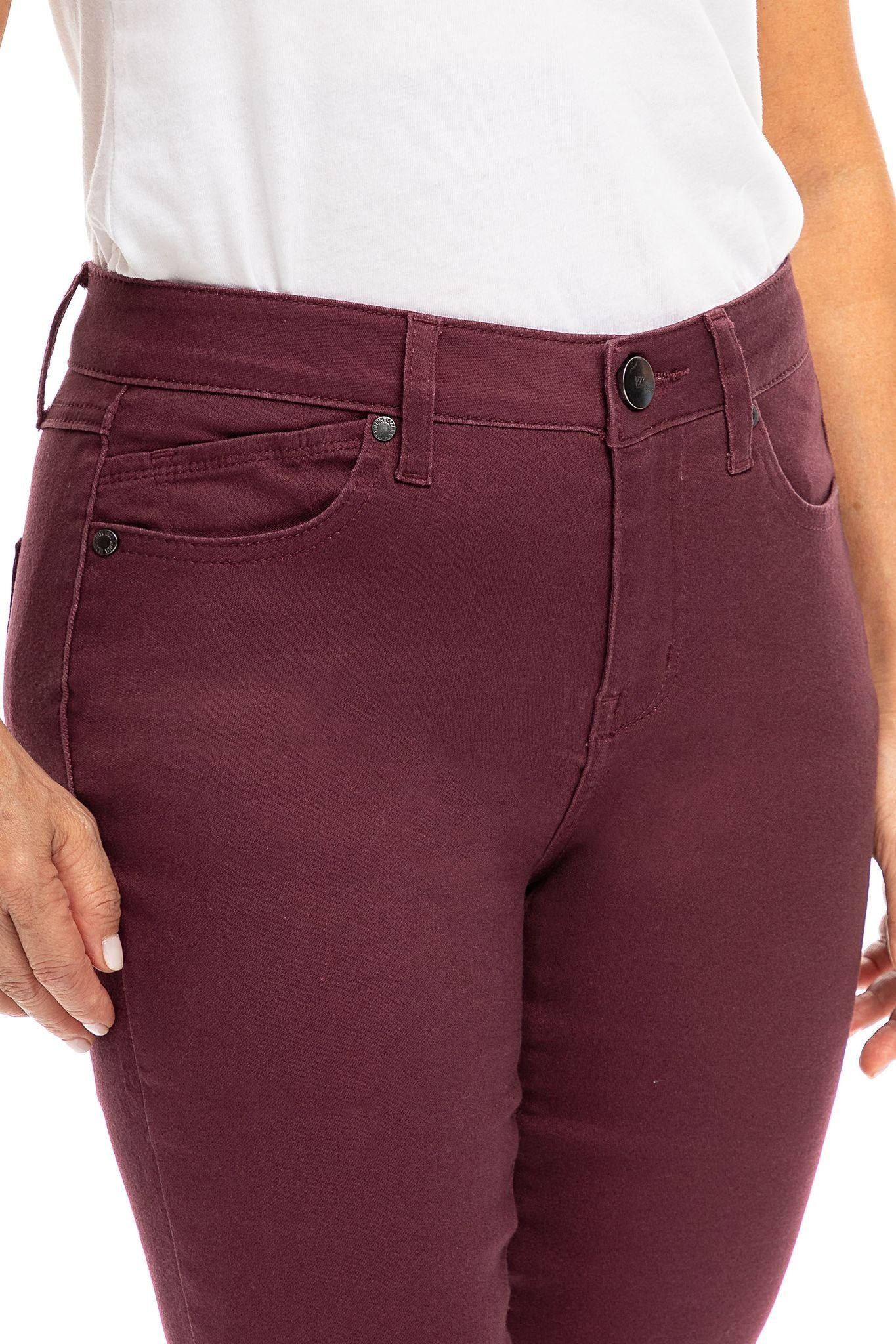 Petite Butter Ankle Skinny In Wine sold by 1822 Denim product image thumbnail 5