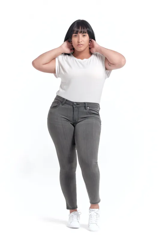 Curvy Silk Denim Skinny in Ashley sold by 1822 Denim
