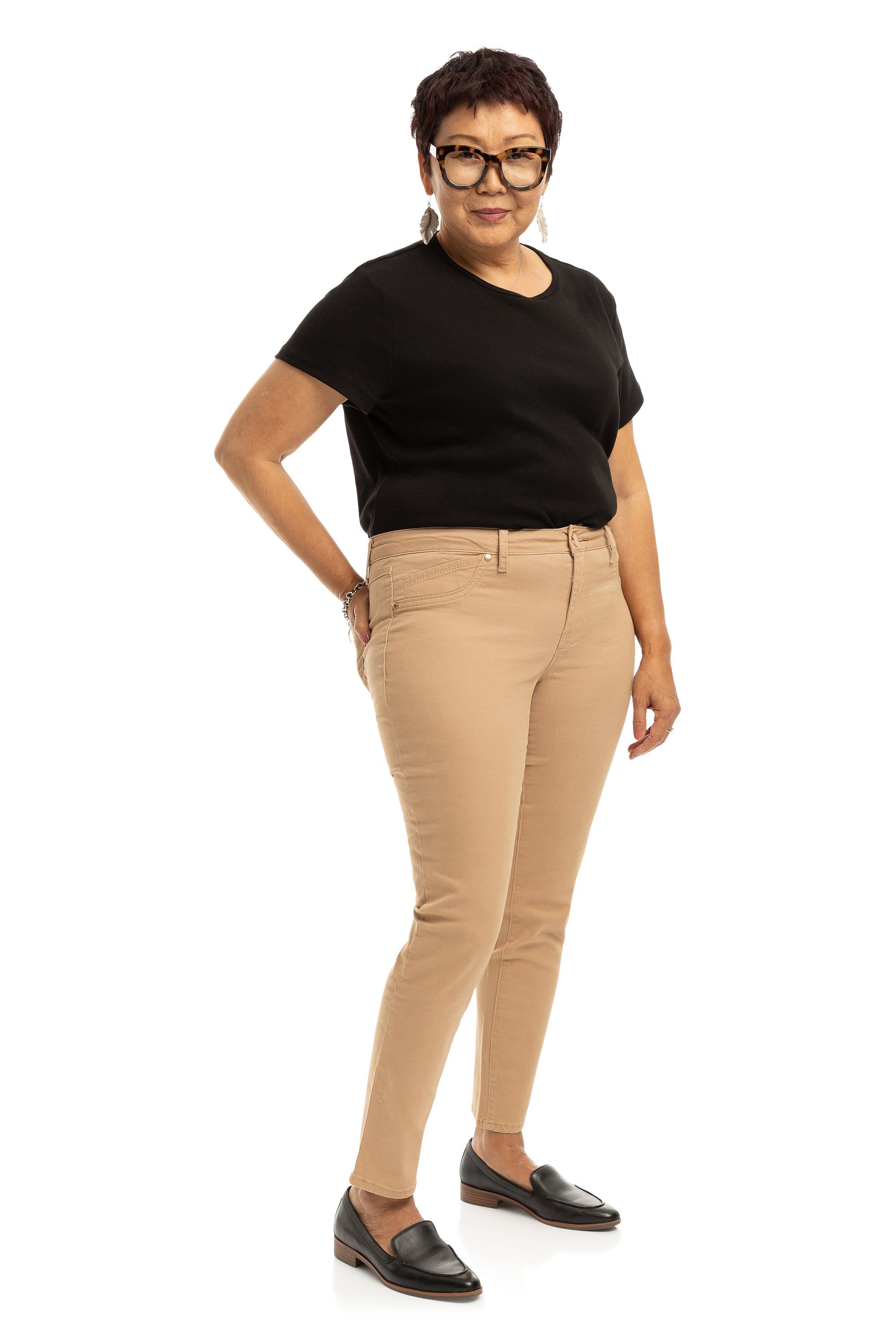 Curvy Twill Ankle Skinny in Cider sold by 1822 Denim product image thumbnail 3