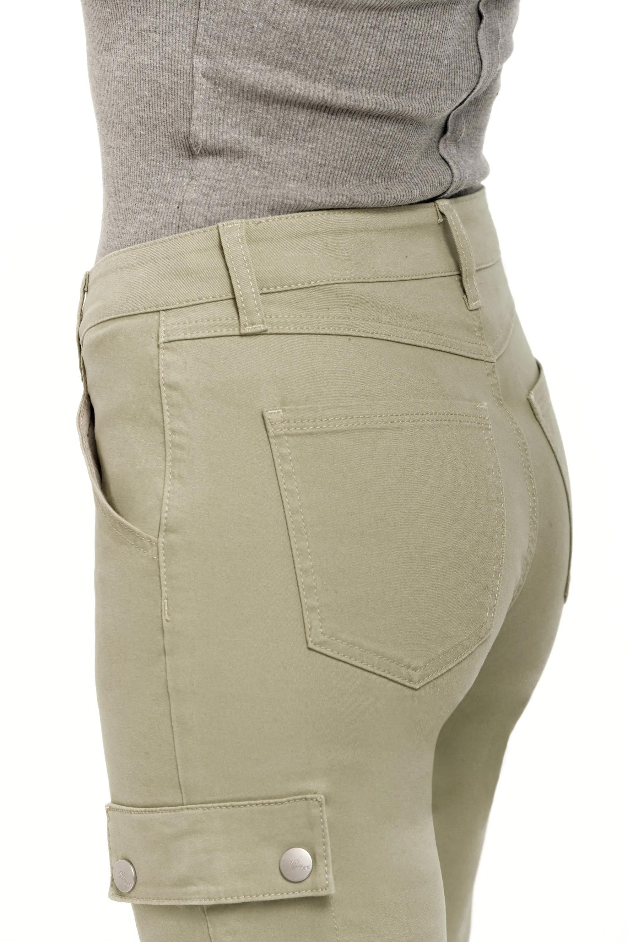 Twill Cargo Boot W/ Slit in Green Haze sold by 1822 Denim product image thumbnail 5