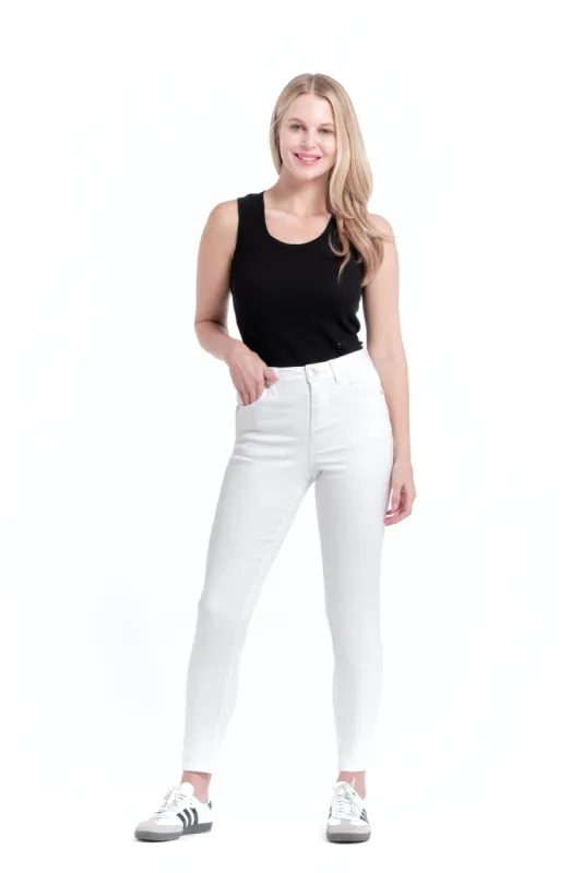 Gia Butter Ankle Skinny in White sold by 1822 Denim