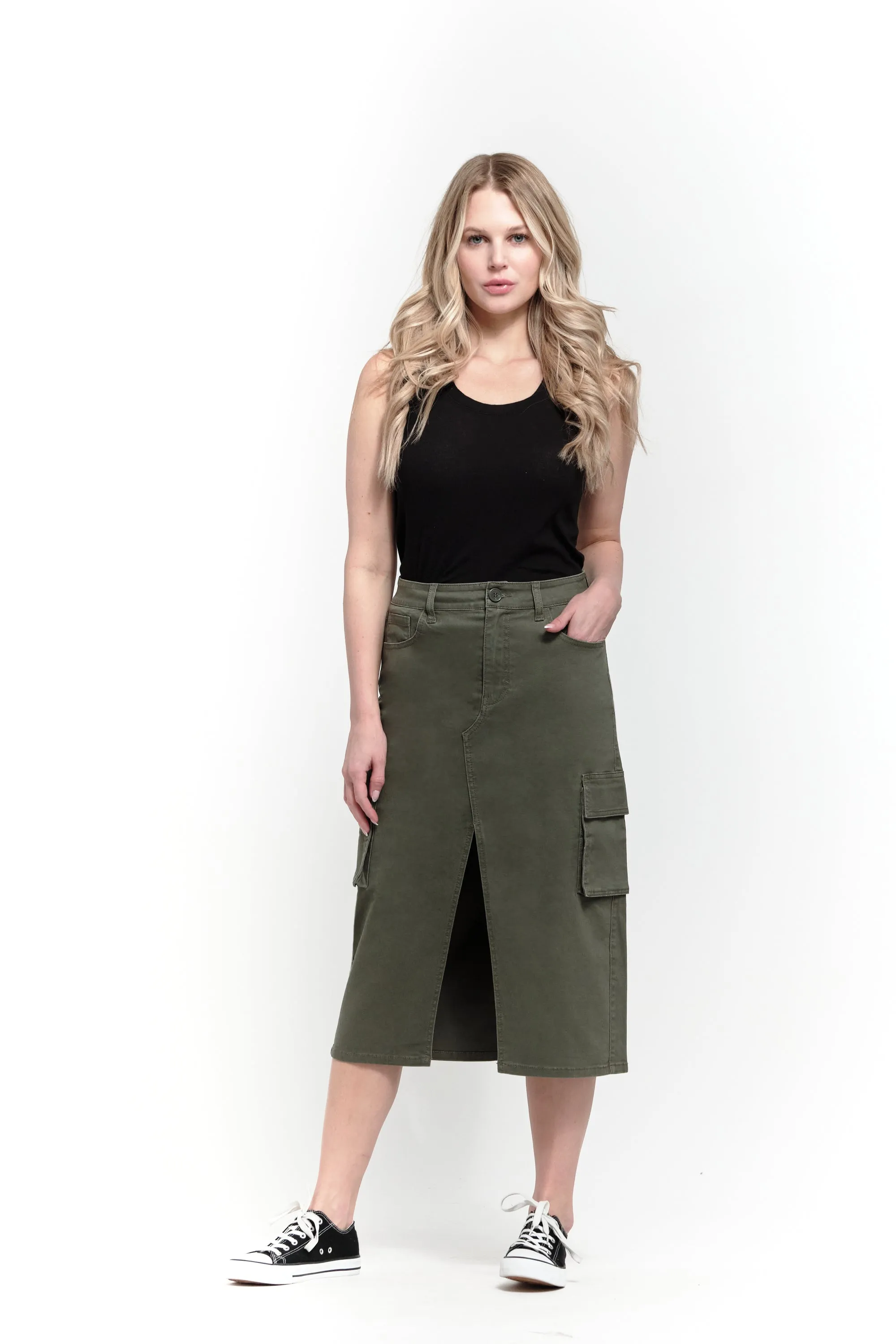 Utility Skirt in Kasey sold by 1822 Denim