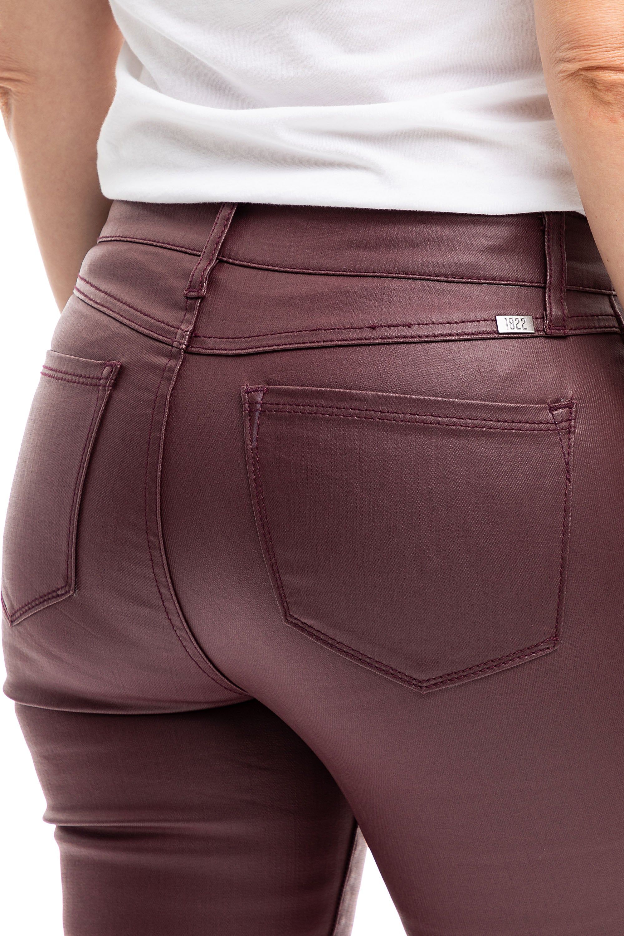 Petite 26" Mid-Rise Coated Skinny In Vineyard Wine sold by 1822 Denim product image thumbnail 6