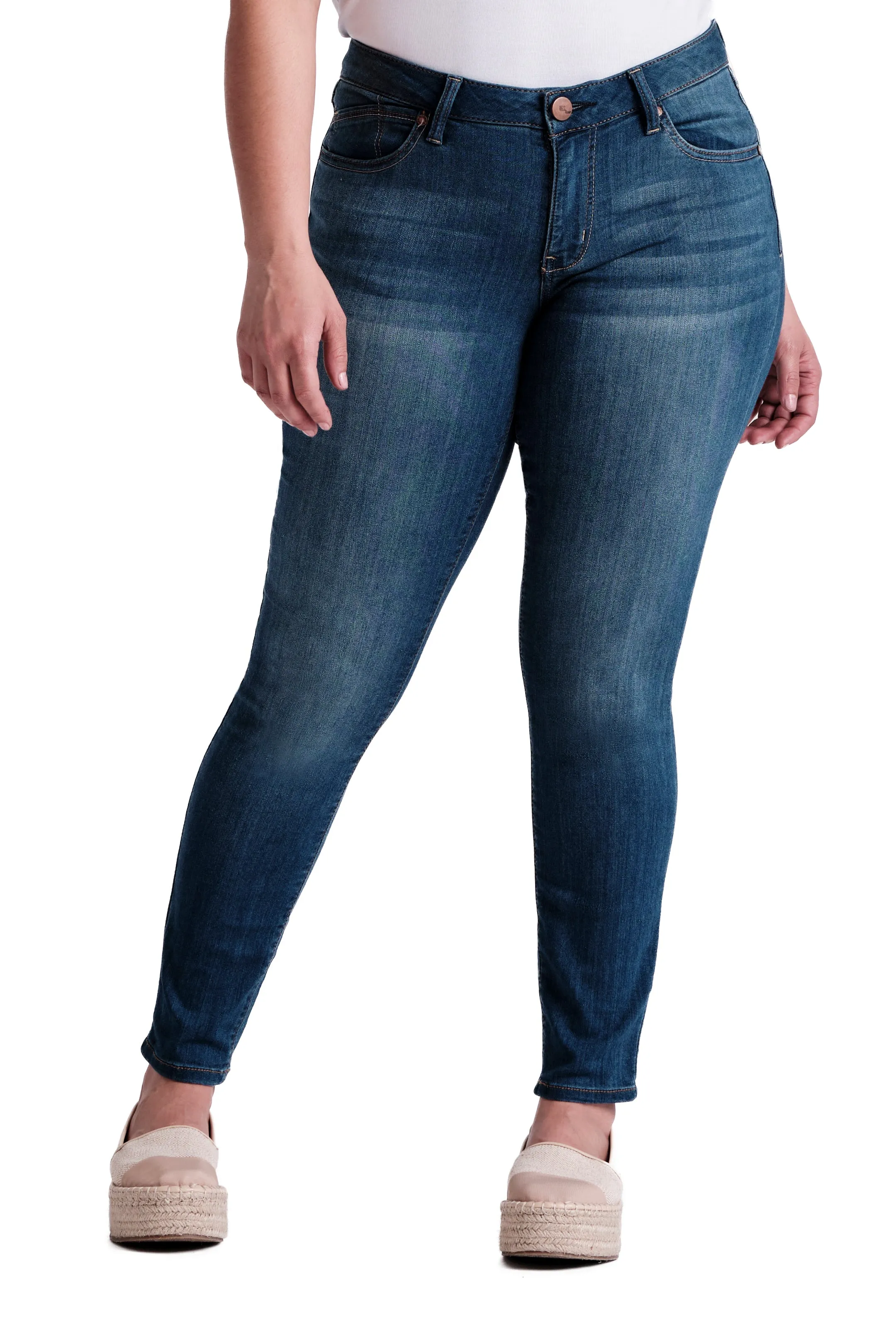 Curvy Silk Denim Ankle Skinny in Ziggy sold by 1822 Denim product image thumbnail 2