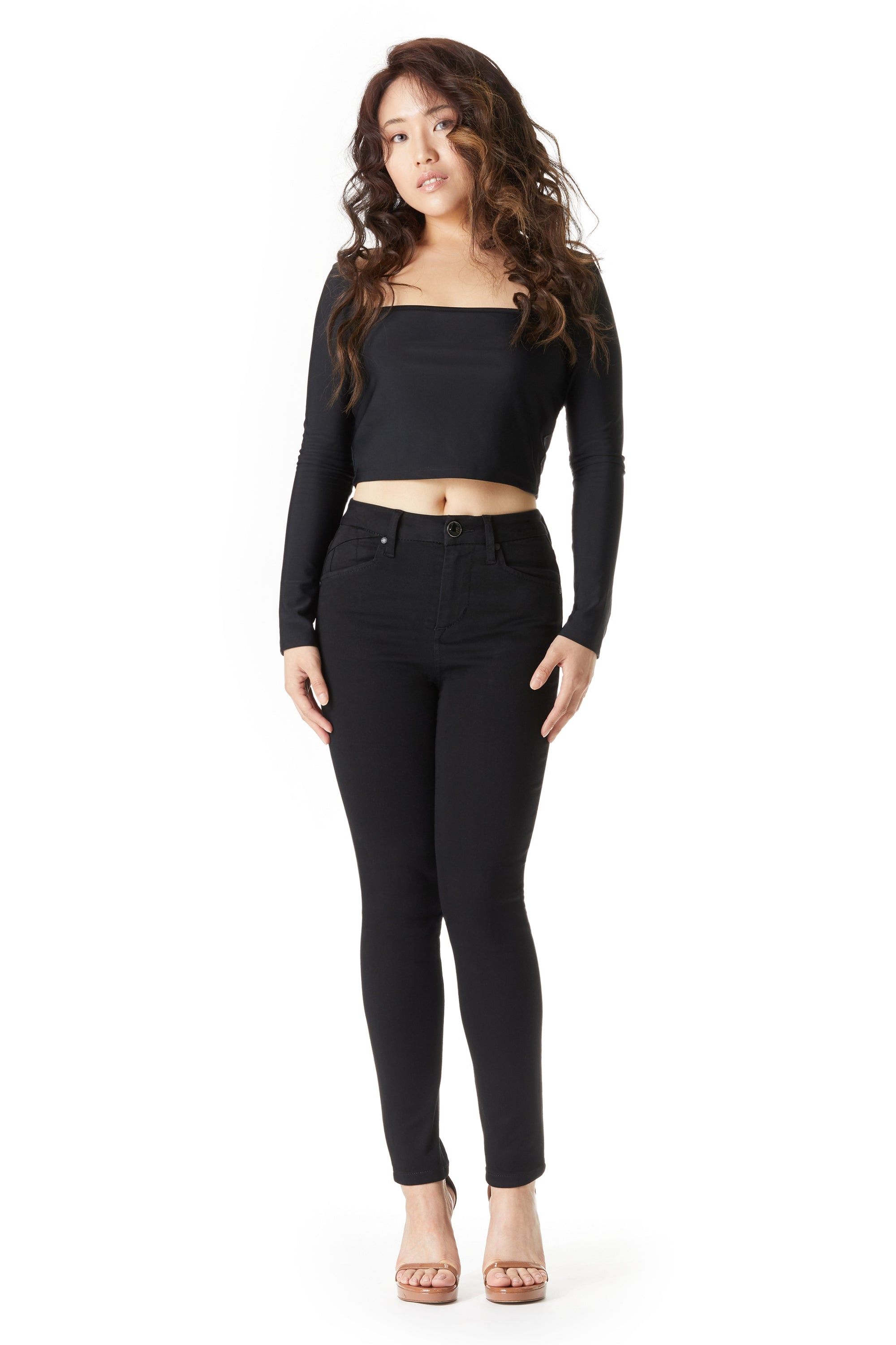 Petite 26" Super High-Rise Better Butter London Ankle Skinny in Black sold by 1822 Denim