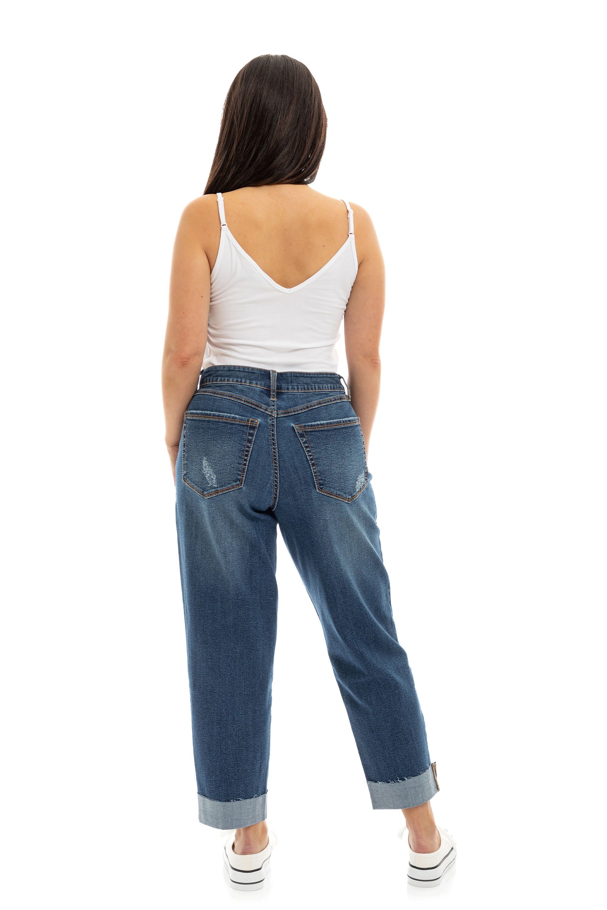 Petite Hybrid Denim Slim Girlfriend in Addy sold by 1822 Denim product image thumbnail 3