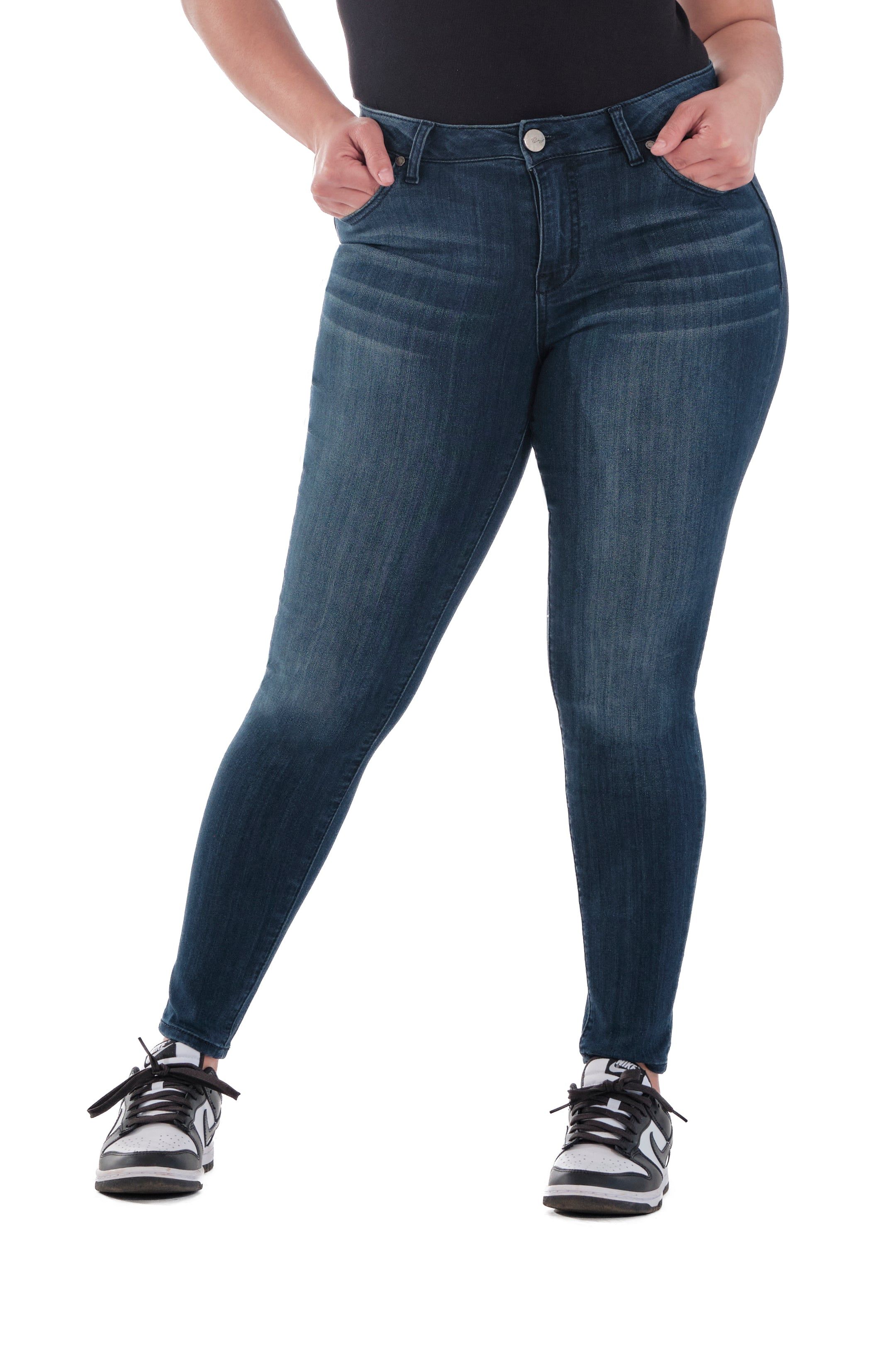 Curvy Silk Denim Skinny in Marco sold by 1822 Denim product image thumbnail 2
