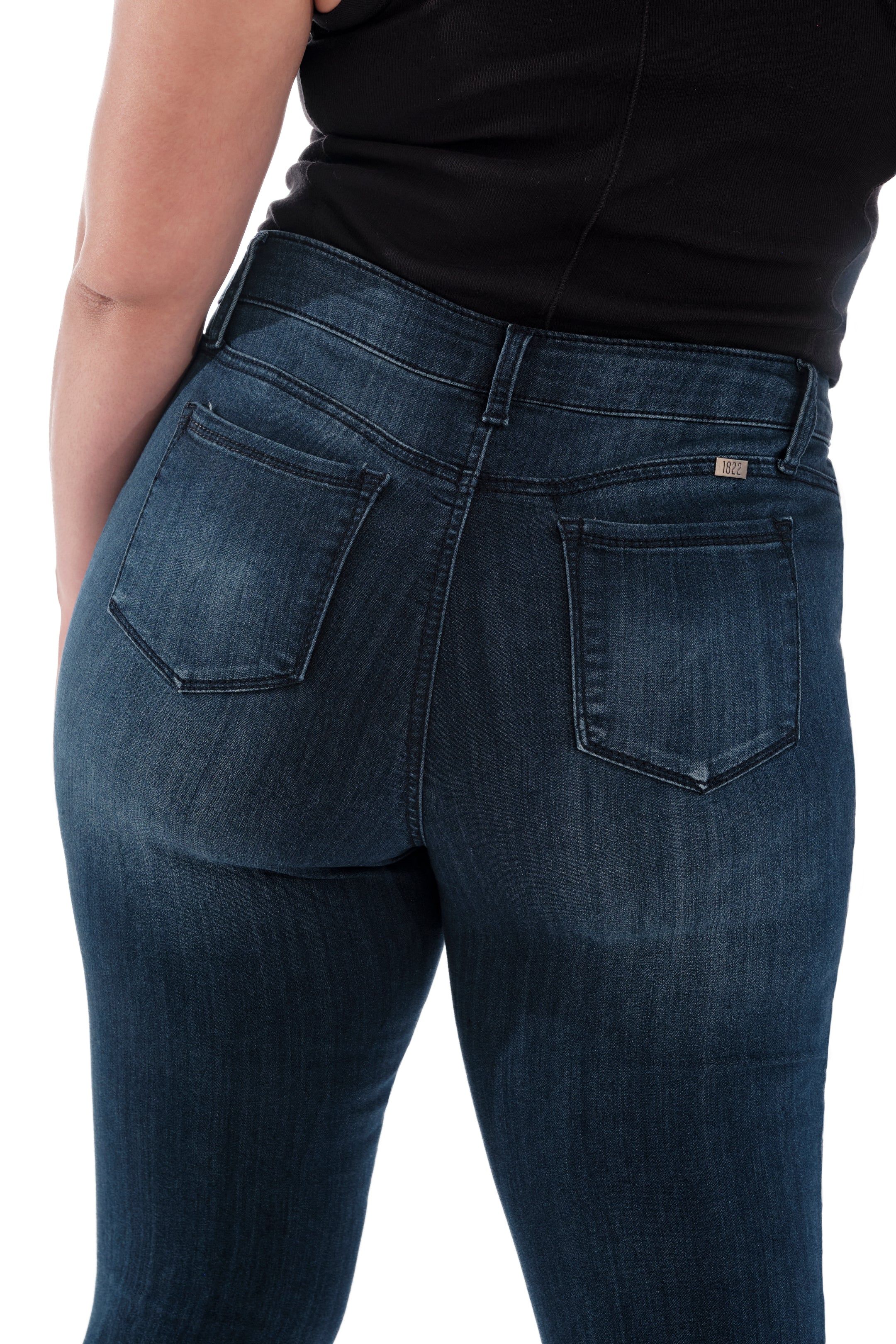 Curvy Silk Denim Skinny in Marco sold by 1822 Denim product image thumbnail 5