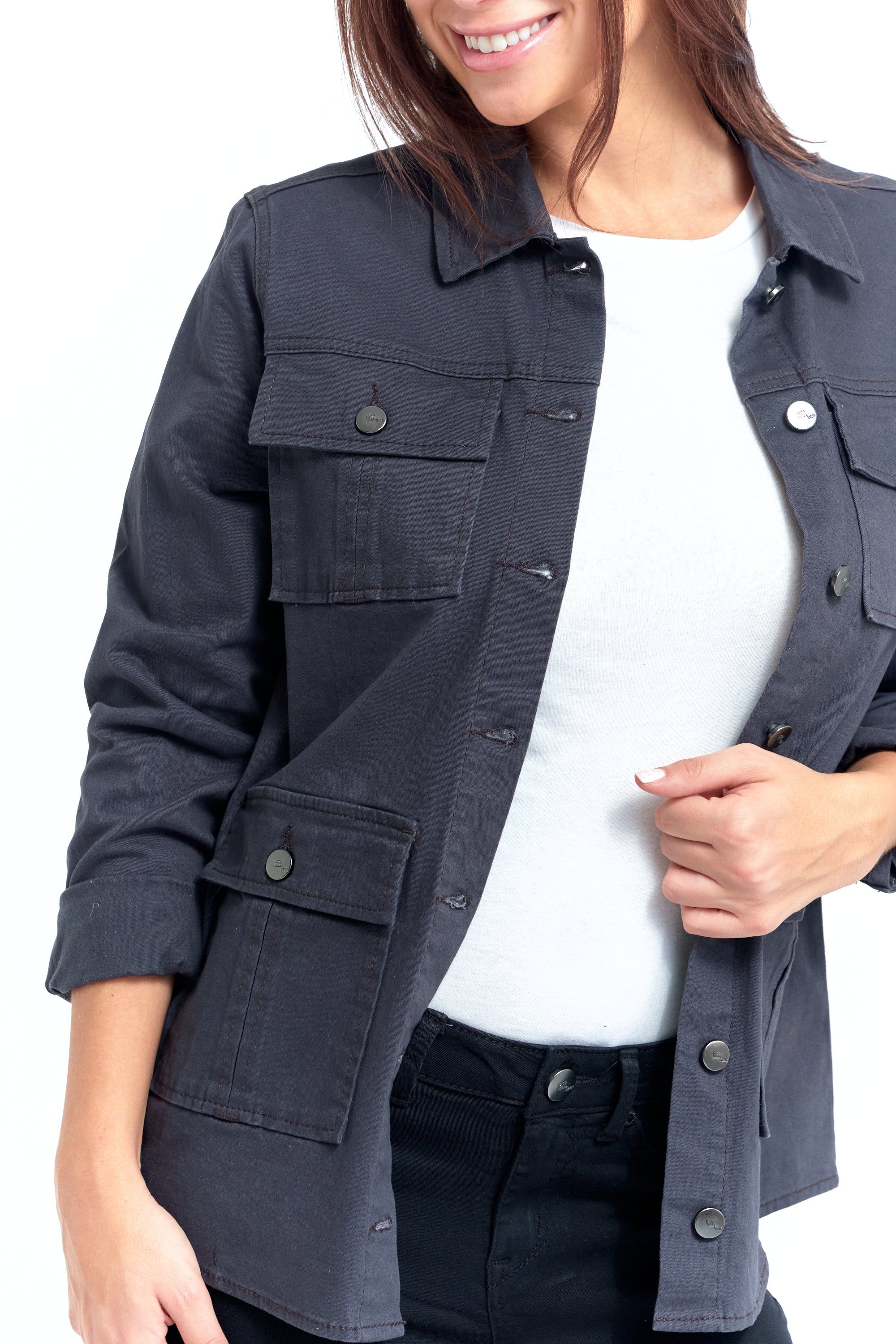 Classic Utility Jacket In Magnet sold by 1822 Denim product image thumbnail 3