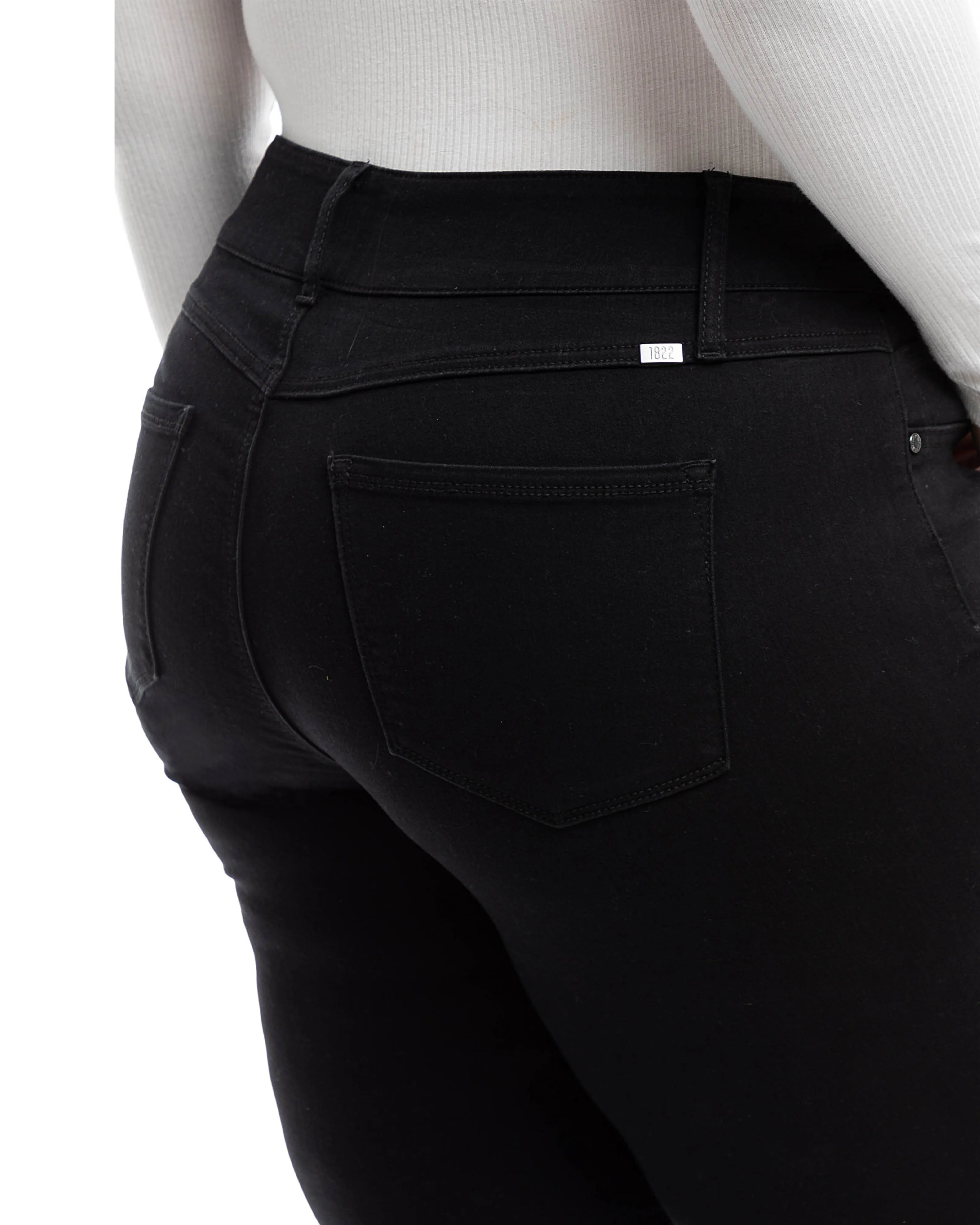 Plus High Rise Eco Ankle Skinny In Black sold by 1822 Denim product image thumbnail 5