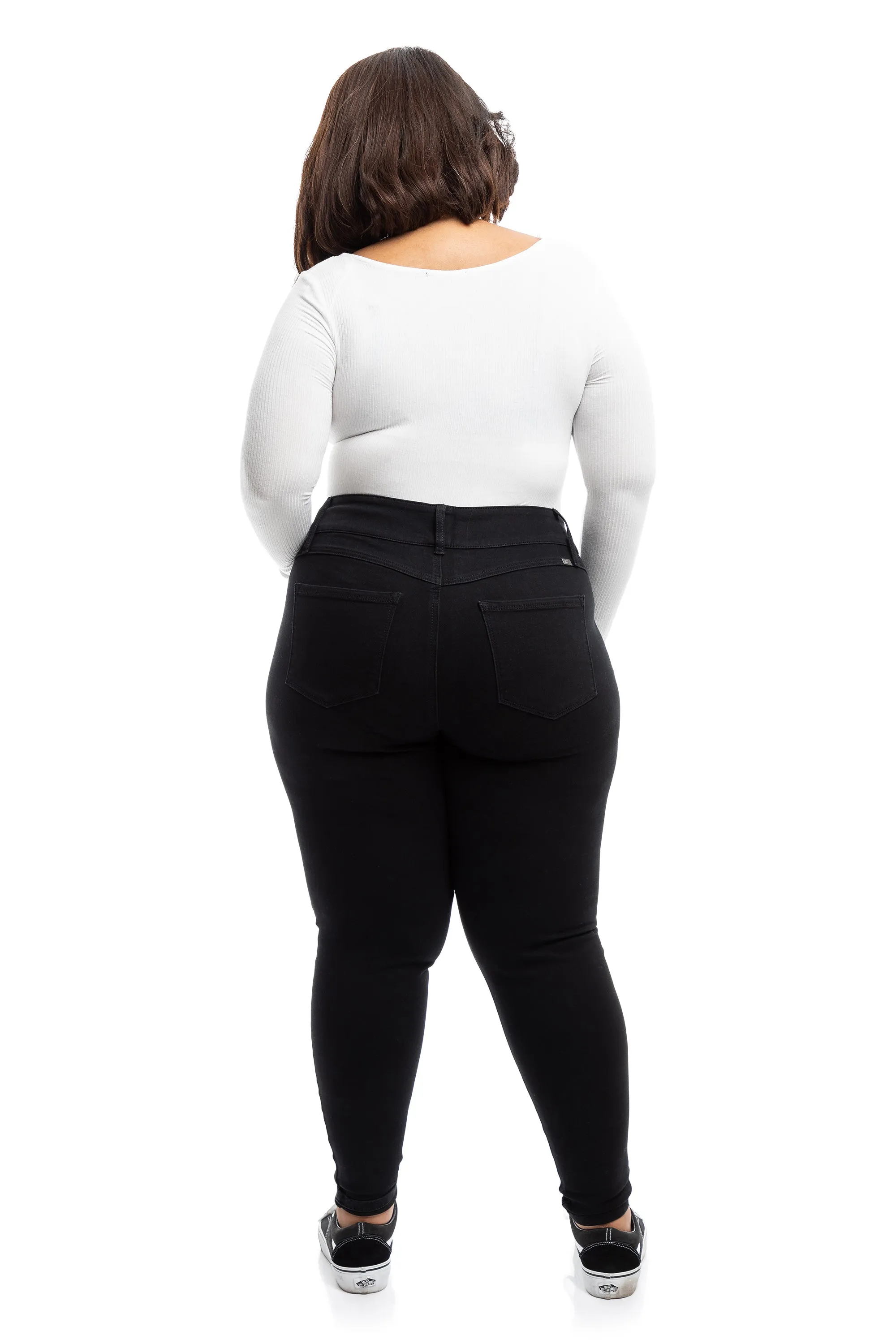 Plus High Rise Eco Ankle Skinny In Black sold by 1822 Denim product image thumbnail 2