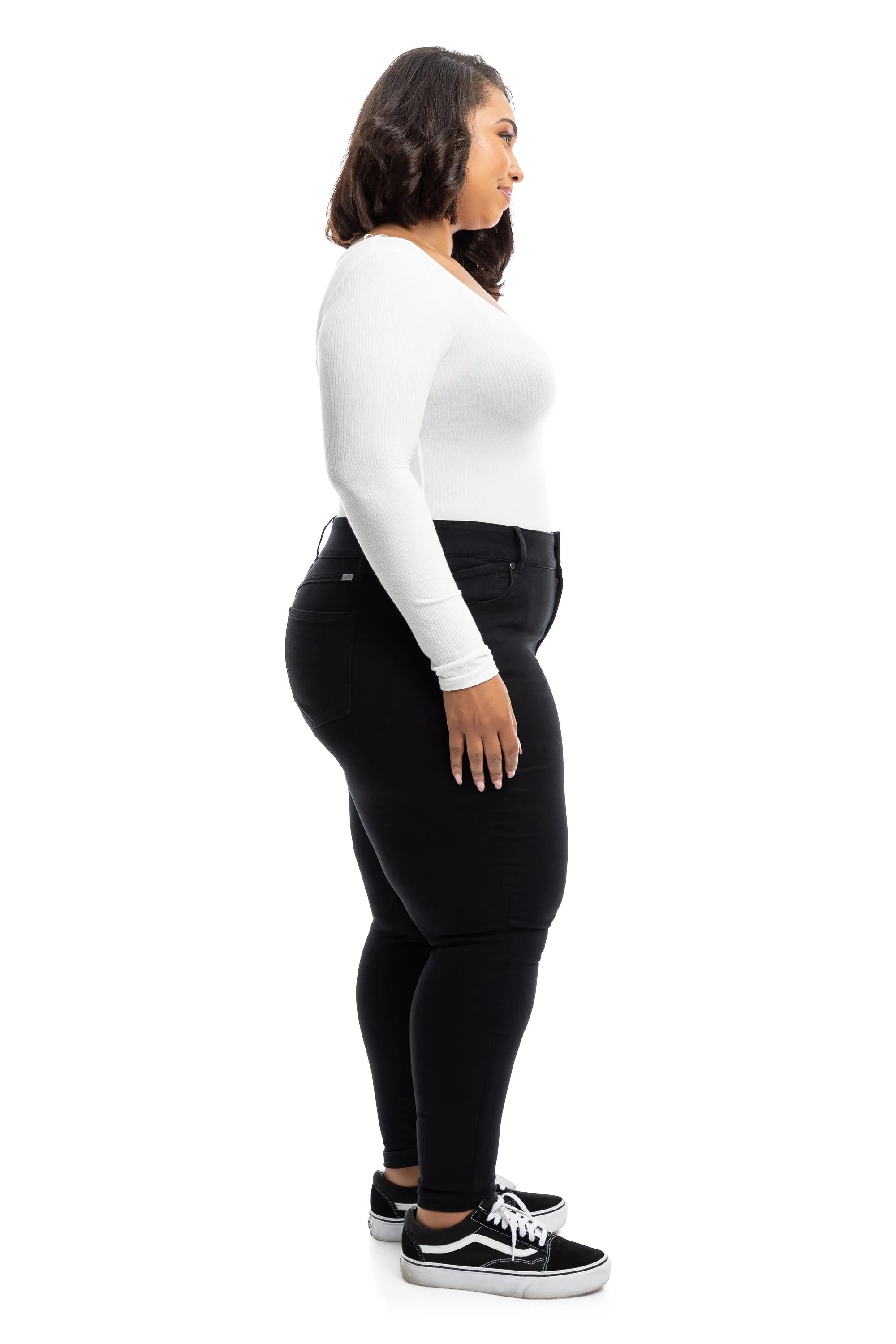 Plus High Rise Eco Ankle Skinny In Black sold by 1822 Denim product image thumbnail 3