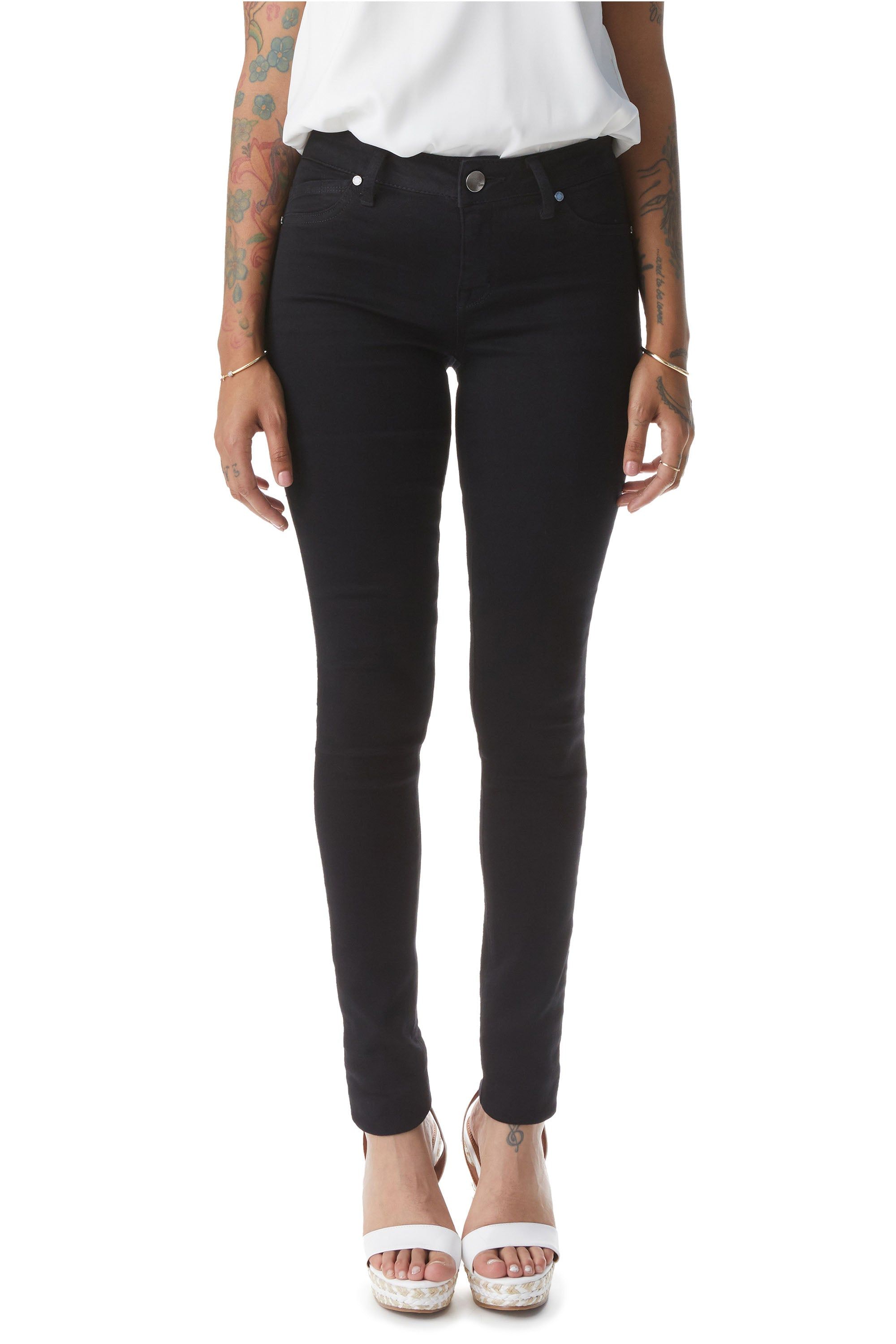 Long 34" Butter Mid-Rise Skinny In Wynter Black sold by 1822 Denim product image thumbnail 6