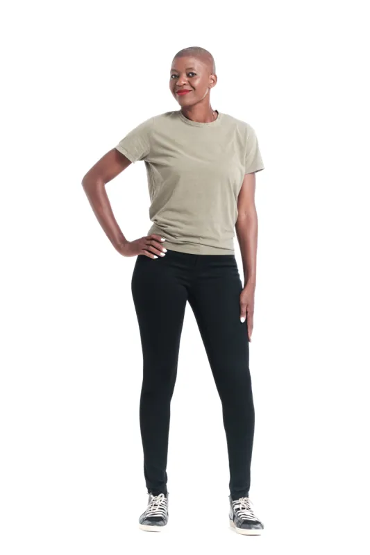 Ava Extra Long Butter Skinny in Black sold by 1822 Denim