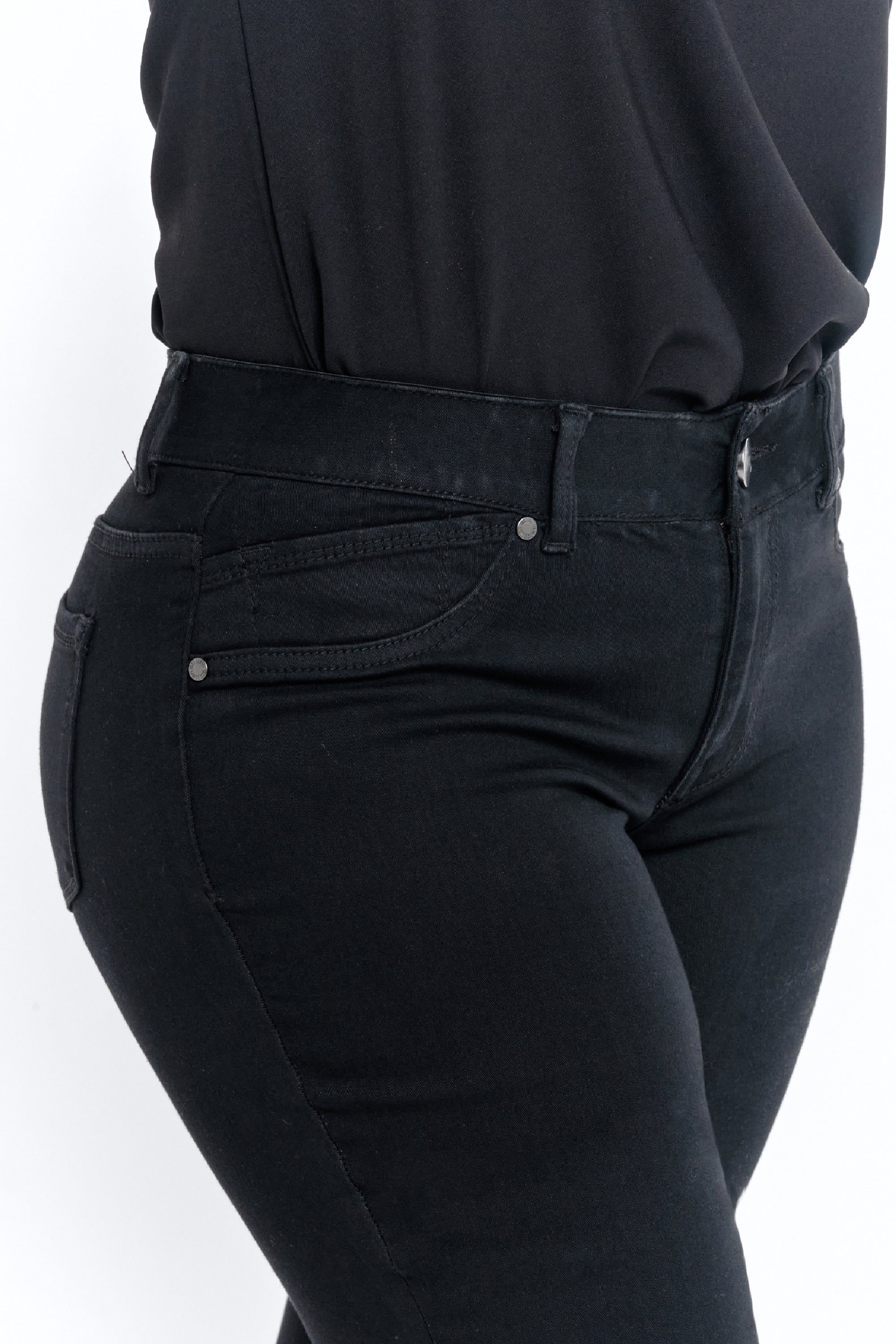 Curvy Tummy Control Ankle Skinny In Black sold by 1822 Denim product image thumbnail 4