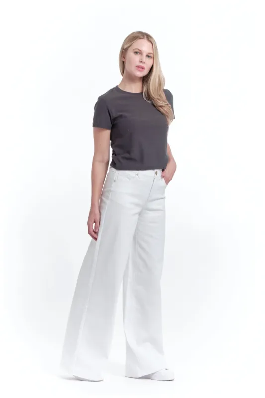 Re:Denim Wide Leg in White sold by 1822 Denim