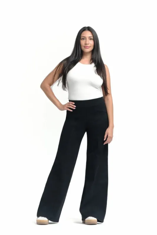 Silk Denim Wide Leg in Black sold by 1822 Denim