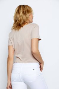 Classic Butter 28" Double Button Ankle Skinny Jean in Wynter White sold by 1822 Denim