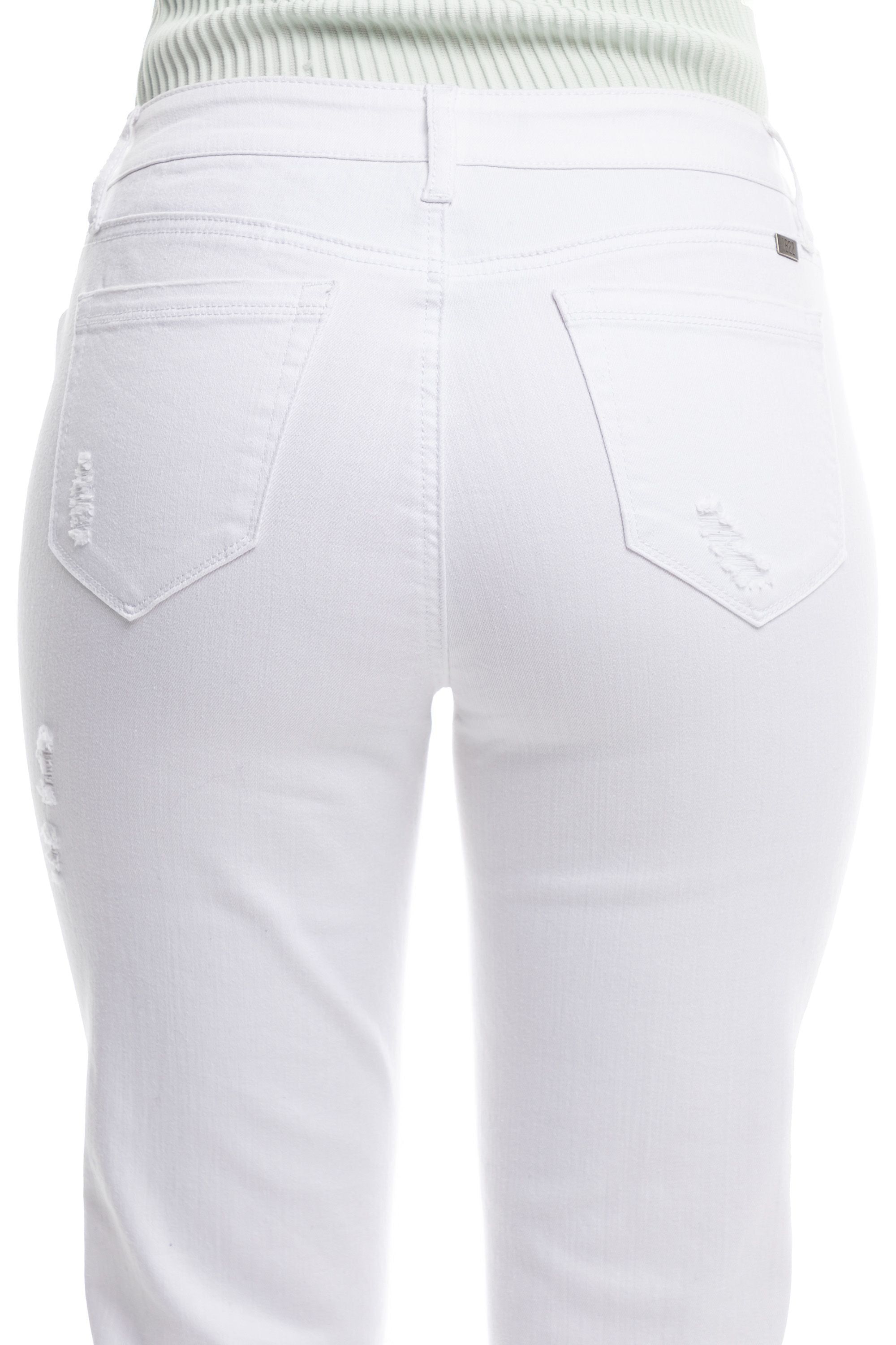 Classic 27" Mid-Rise Cuffed Slim Girlfriend In Giselle sold by 1822 Denim product image thumbnail 13